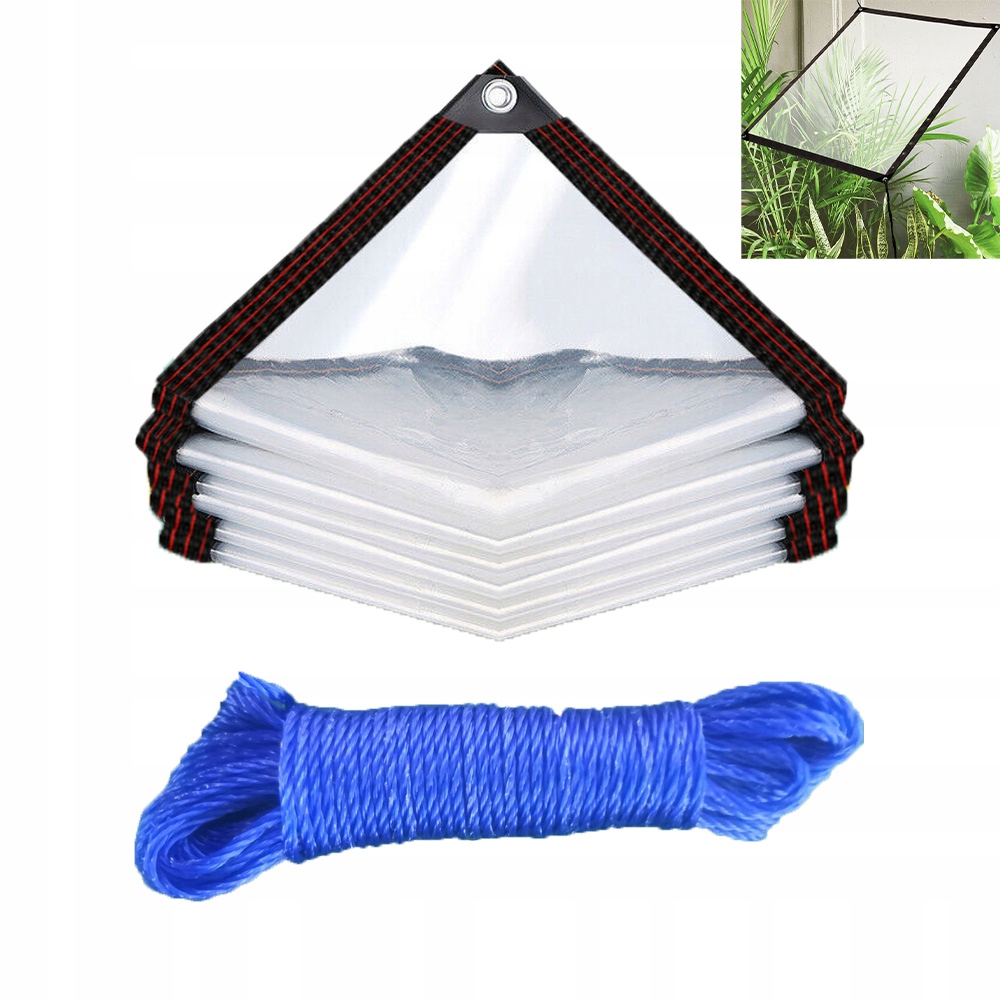 Průhledná Zahradní Terasová Plachta Voděodolná S Anti-uv Oky 3*3 M
