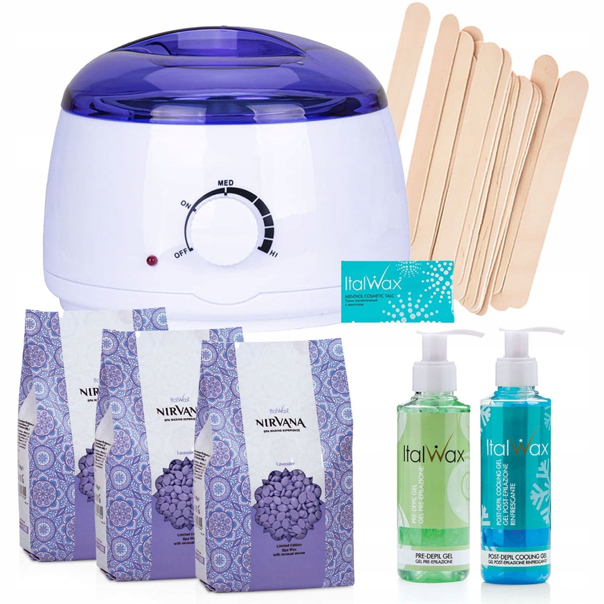 Zestaw Wosk Twardy Lavender Podgrzewacz depilacja