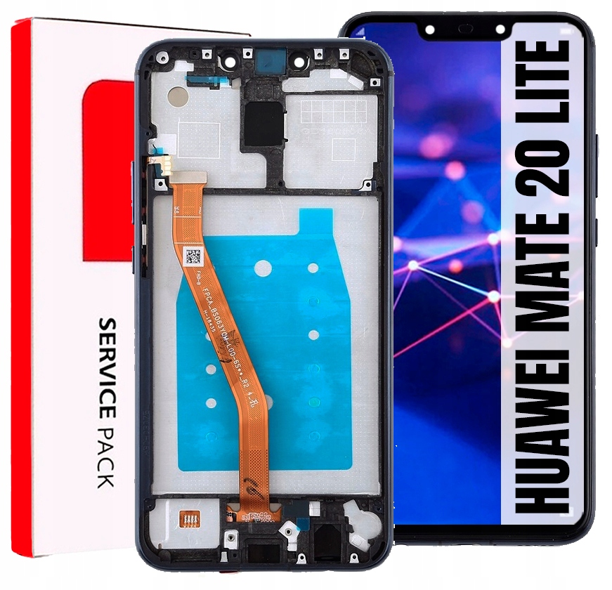 Displej Pro Huawei Mate 20 Lite Originál LCD Rámeček Modrý