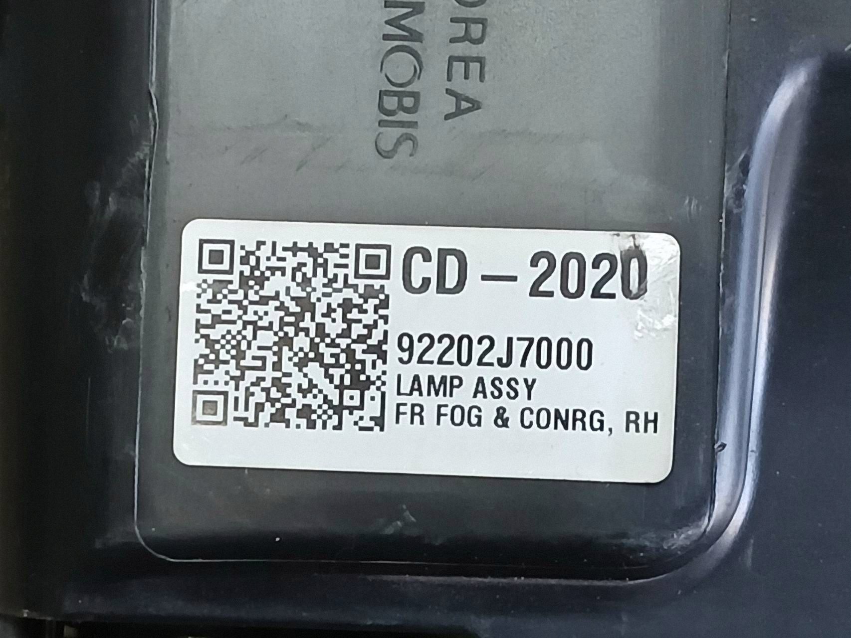 fog light front right KIA CEED III 3 17- 92202J7000