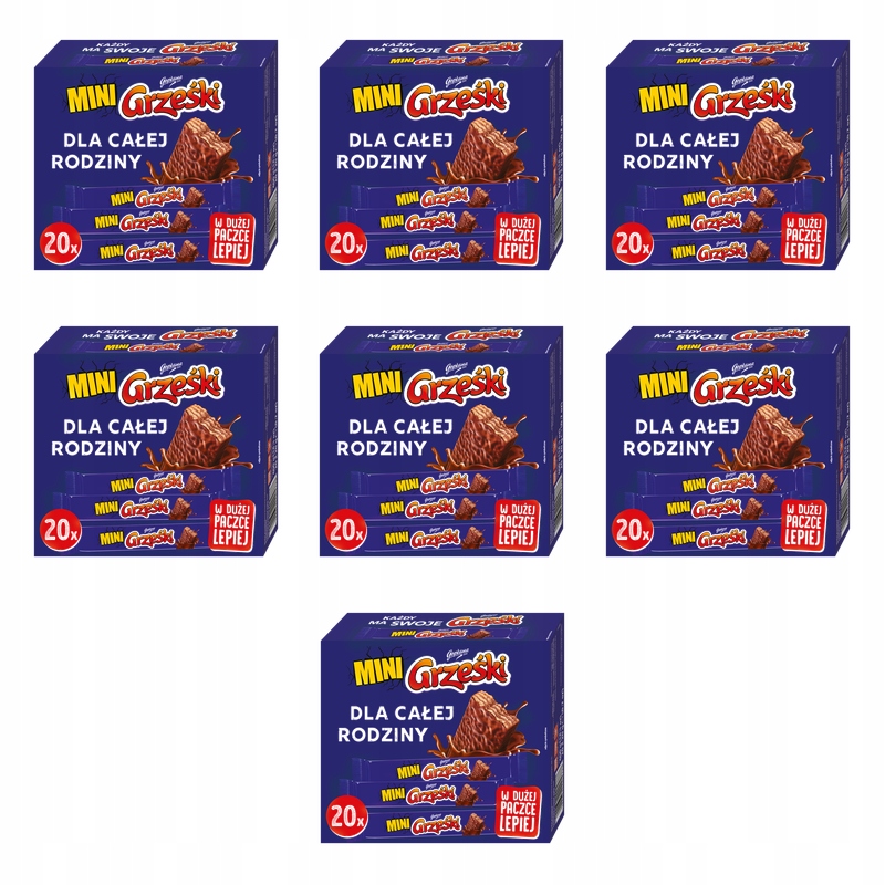 Goplana Grześki Mini w czekoladzie 400g X7