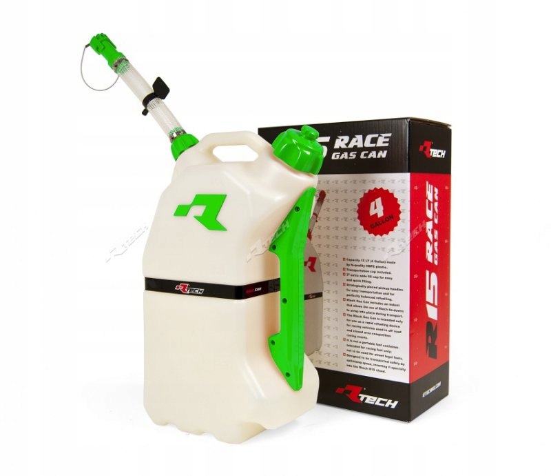 Racetech Kanister Na Rýchle Tankovanie Motocykla 15 L, Farba Zelená
