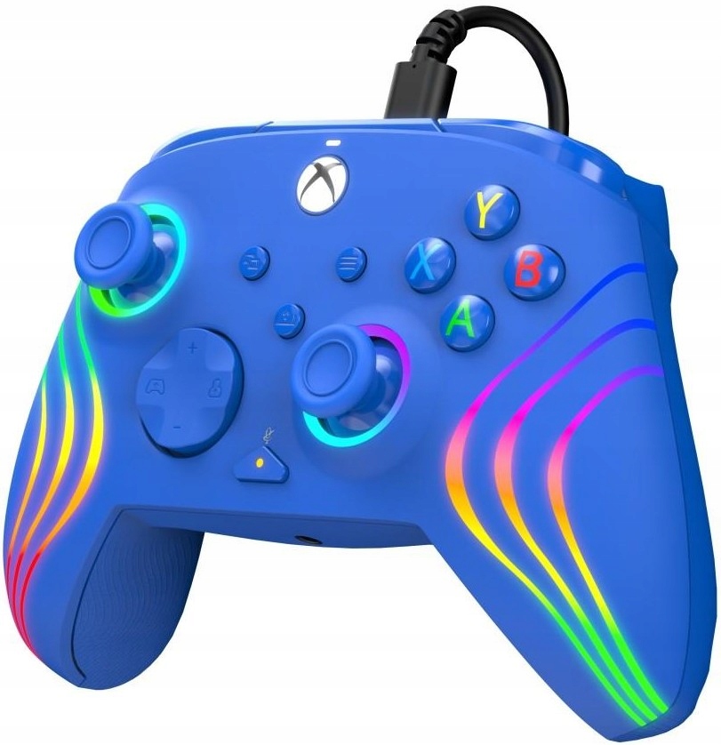 PDP Pad przewodowy Afterglow WAVE - niebieski PC XO XBOX ONE Kolor niebieski
