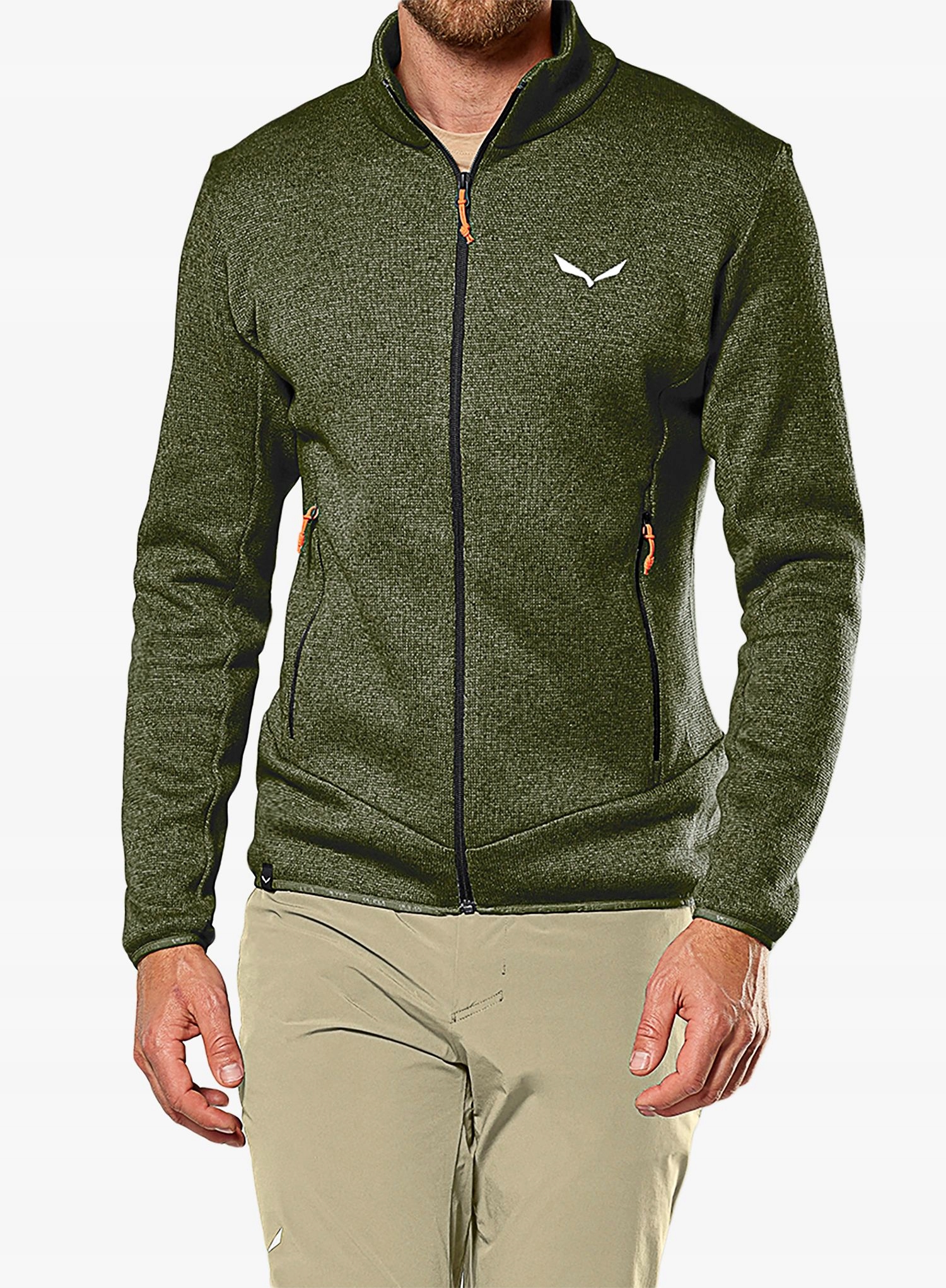 Fleecová bunda Salewa Puez Rocca Pl Jacket tmavě olivová S