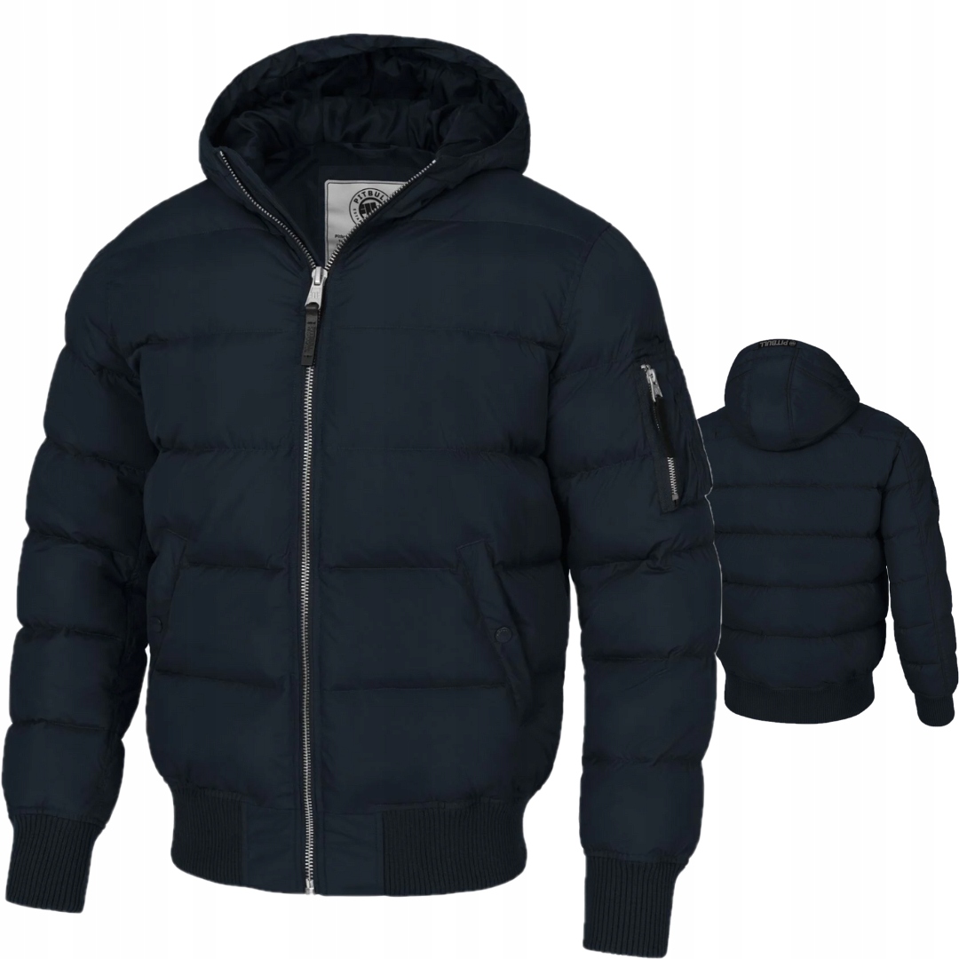 Pitbull West Coast Pánská Zimní Bunda S Kapucí Gopher Tmavě Modrá S.