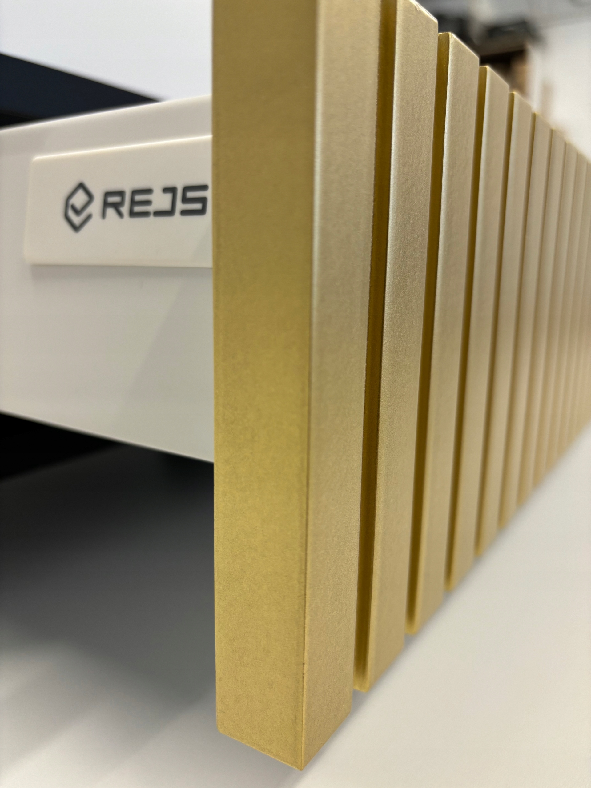 Toaletka konsola szafka biurko RIVA GOLD 60 czarny złoto ryfle szuflada Kod producenta TWRIGCZ60