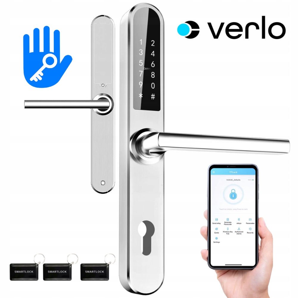 Inteligentný Elektronický zámok TTLock Pin Karta Aplikácia 92 mm Prenájom