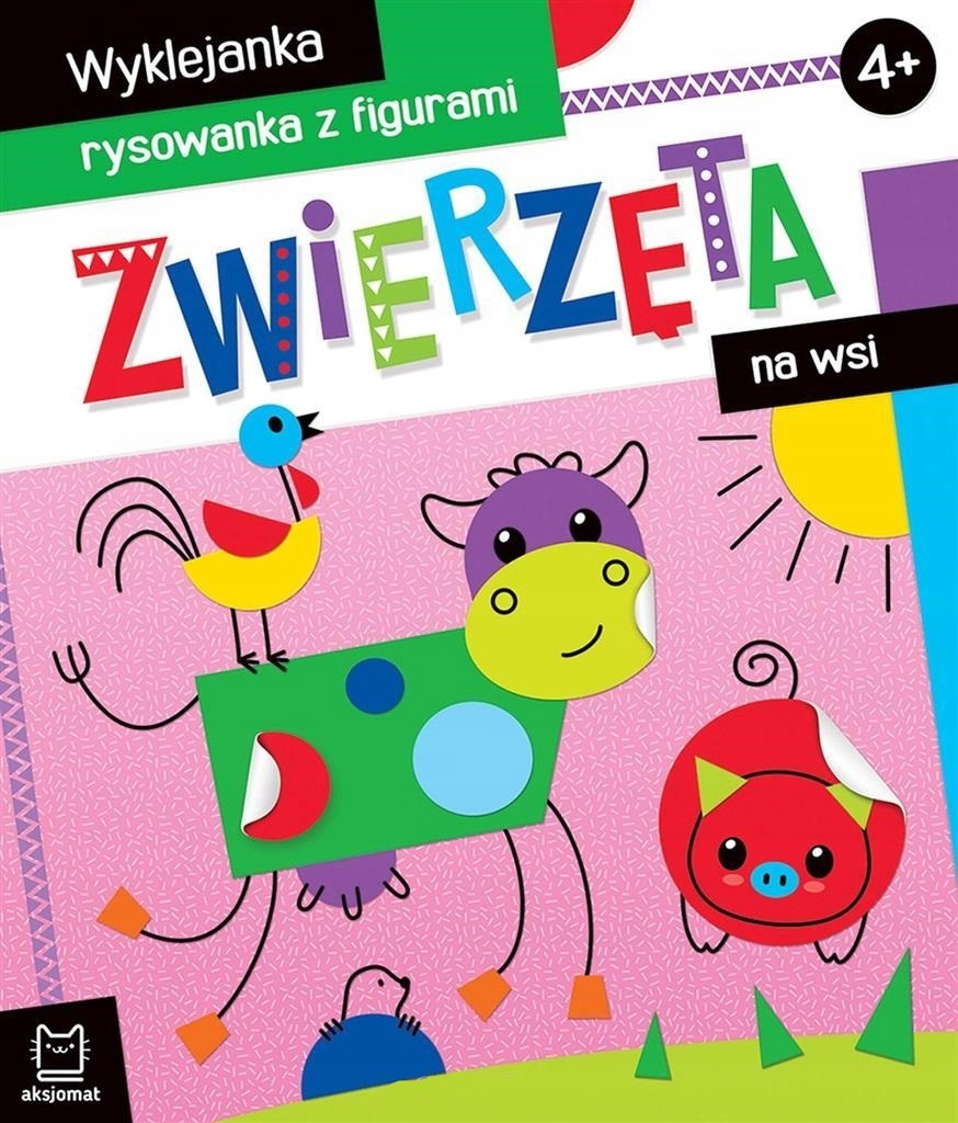 

Zwierzęta na wsi Wyklejanka rysowanka z figurami