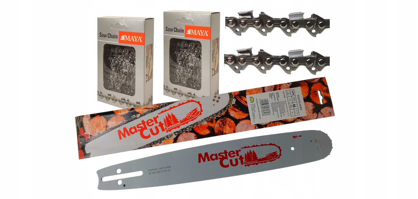 Prowadnica 15" ,325 1,5 2 Łańcuchy 64 Ogniwa Husqvarna Makita Dolmar Nac