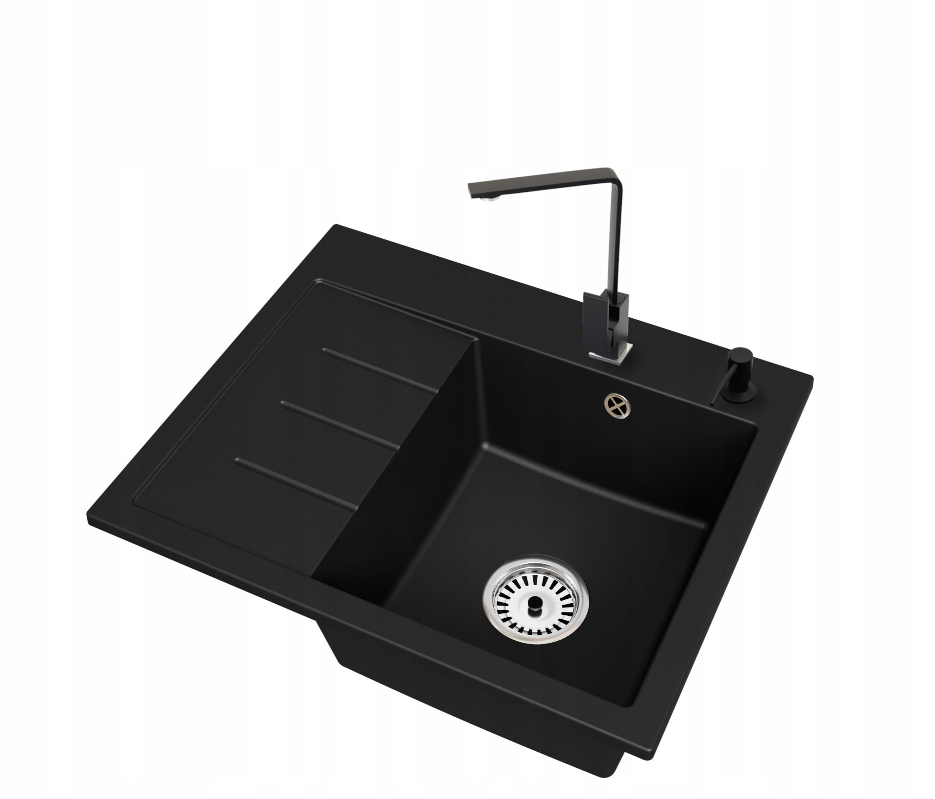 Kuchyňský dřez Exclusive 60 Levý sifon Chrom Baterie Dávkovač