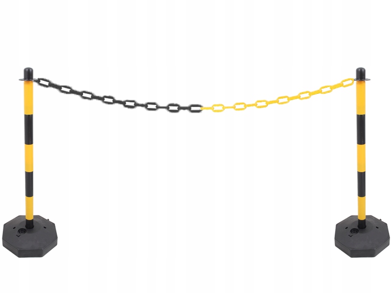 ŁAŃCUCH Plastikowy 25m BLOKUJĄCY 6mm OSTRZEGAW Marka inny