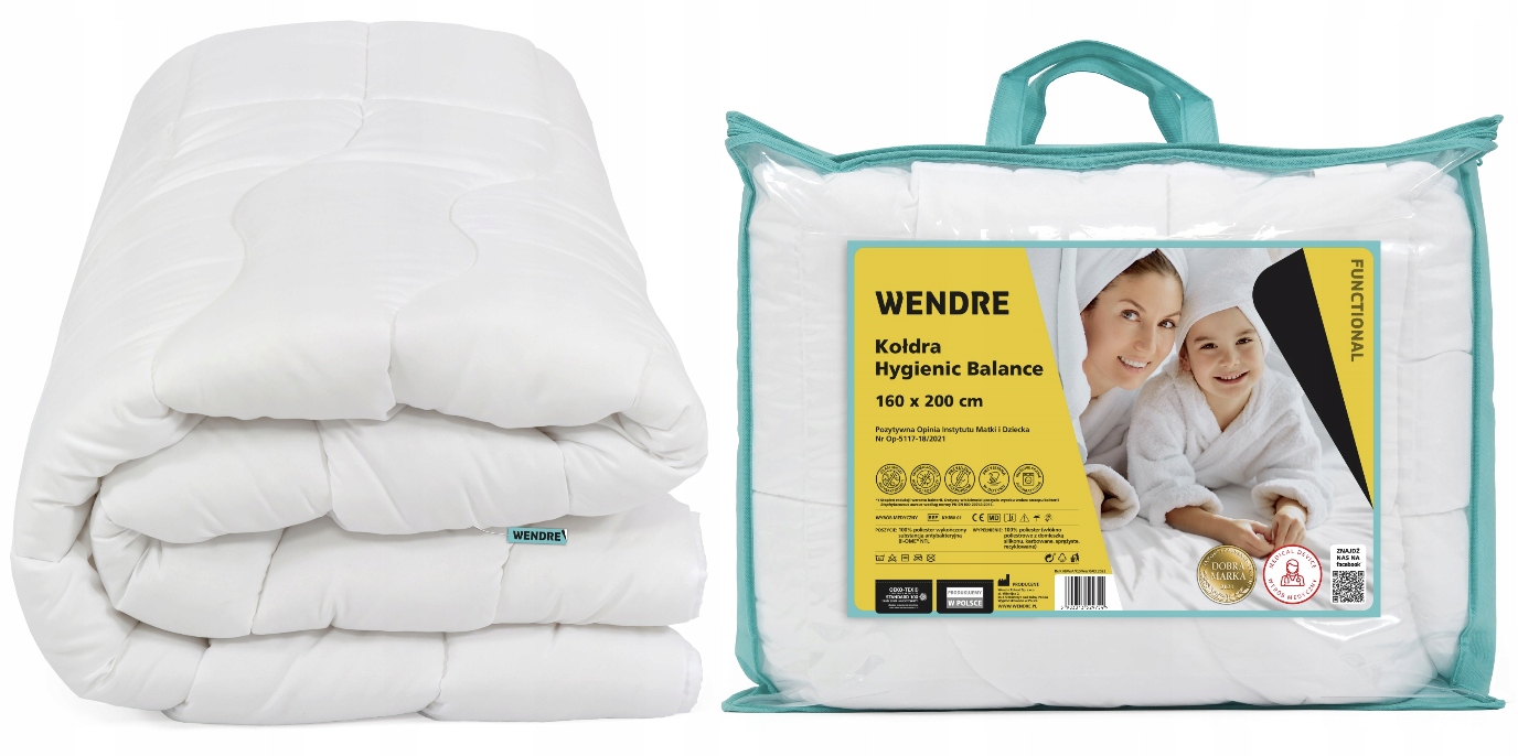KOŁDRA HYGIENIC BALANCE 160x200 ROZTOCZA STOP IMiD Długość 200 cm