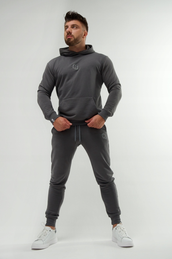 Tepláková souprava Cj Wear grafit bavlna s výšivkou velikost M Pro Páry