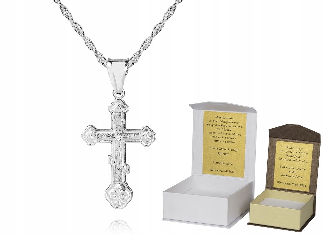 Stříbrný řetízek Pravoslavný Křížek 45 cm S1K20