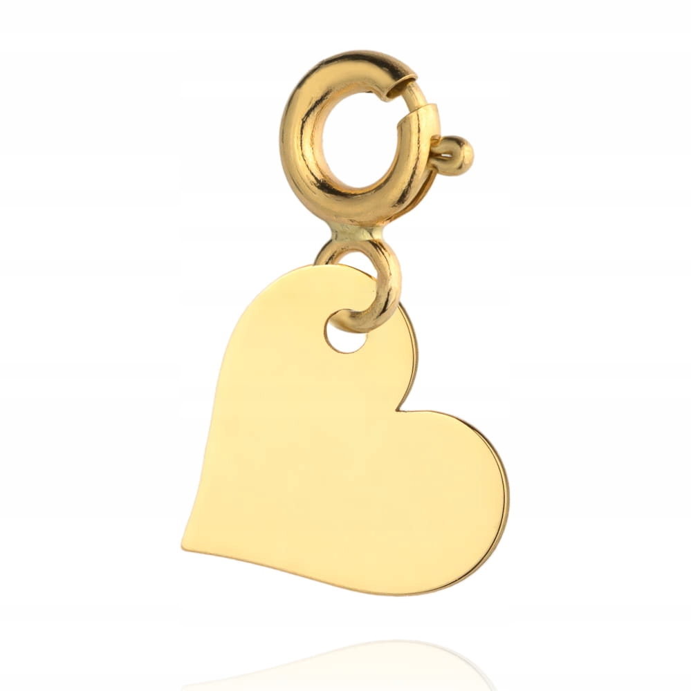 Zlatý přívěsek na náramky 585 14k přívěsek klasické srdce pro ženy
