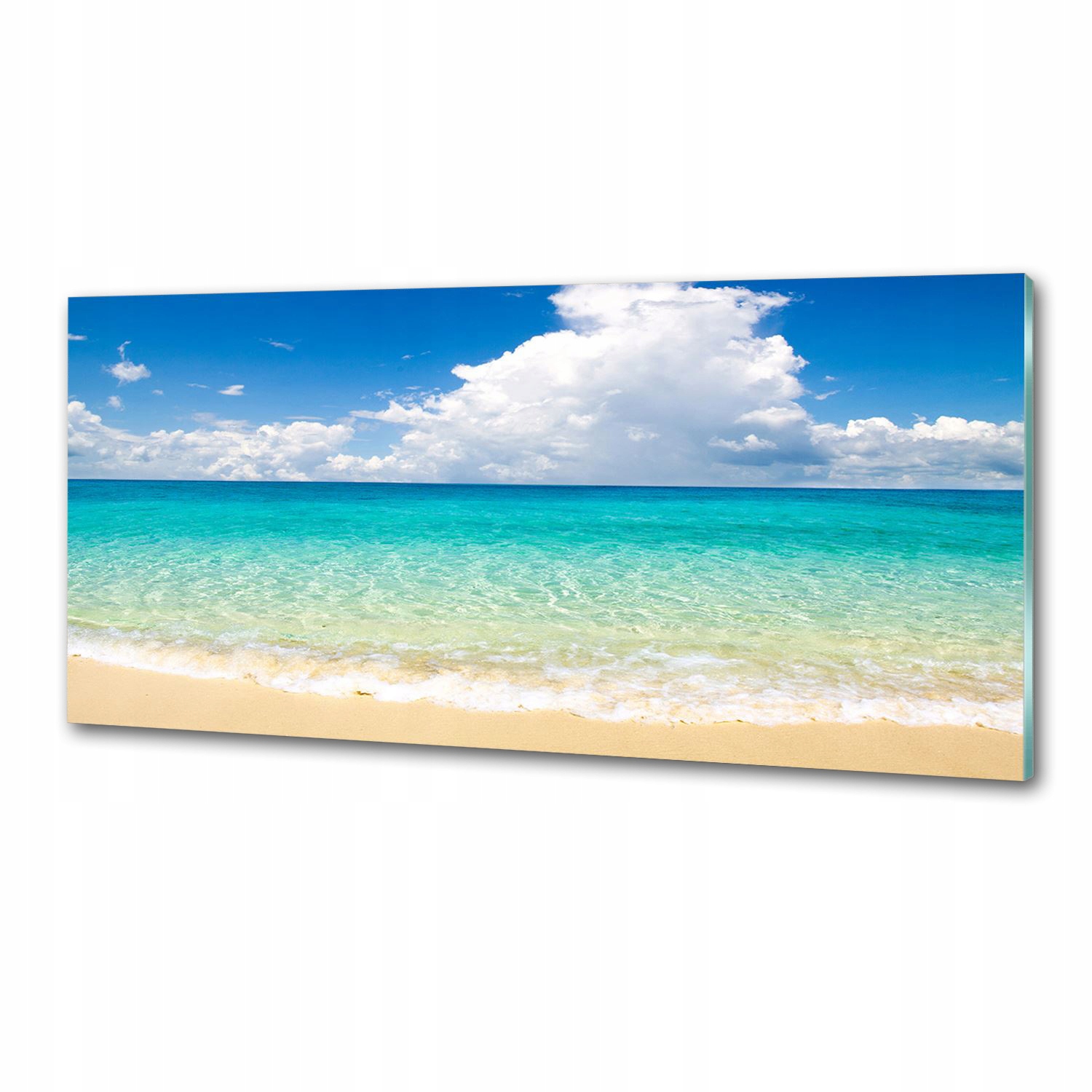 Dekoračný panel zo skla Rajská pláž 125 x 50 cm Lepidlo