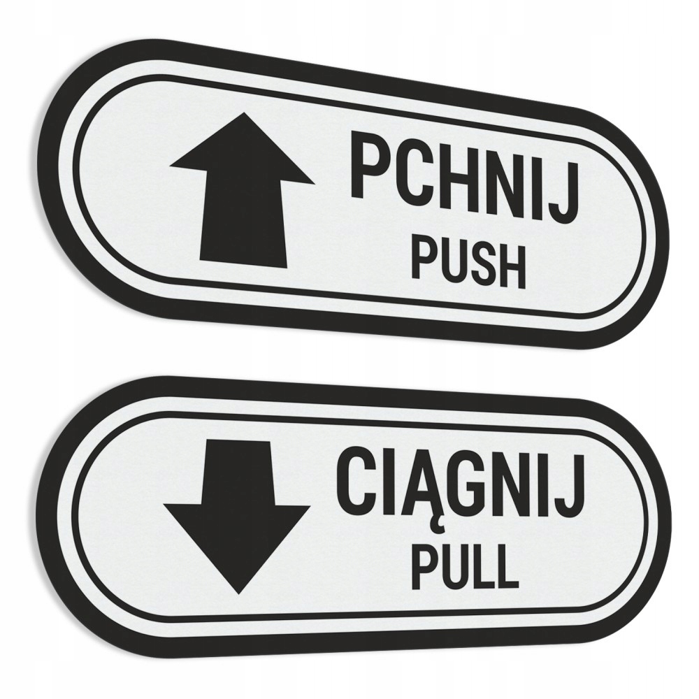 

Pchać, Ciągnąć, Pchnij, Ciągnij naklejki 4x11