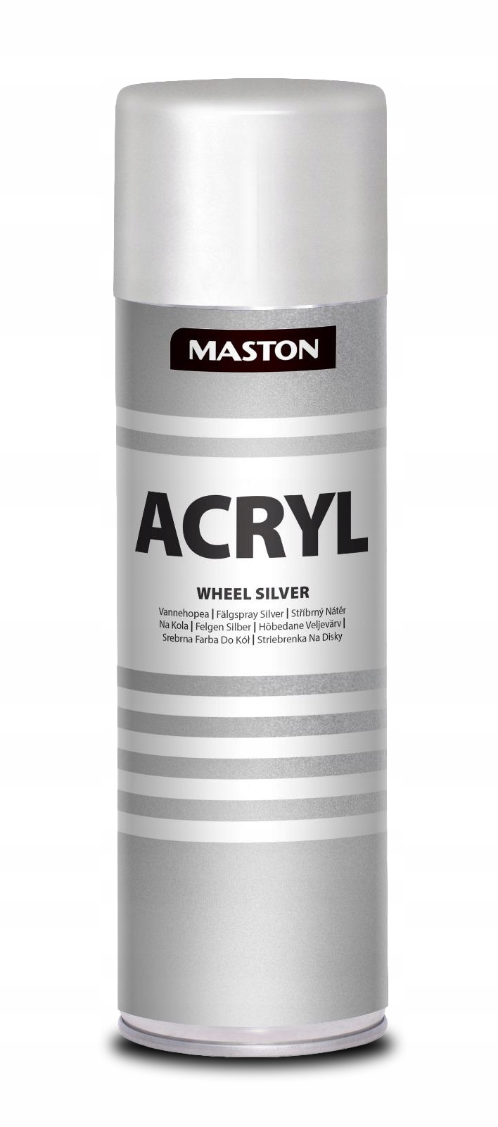 Maston Lakier Srebrny Połysk Do Felg Metalu Plastiku Auto Acryl 500 ML
