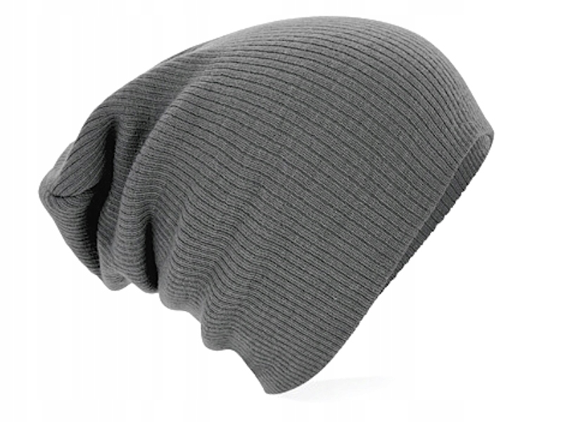 

Czapka Smerfetka Beanie Damska Męska Lekka Szara