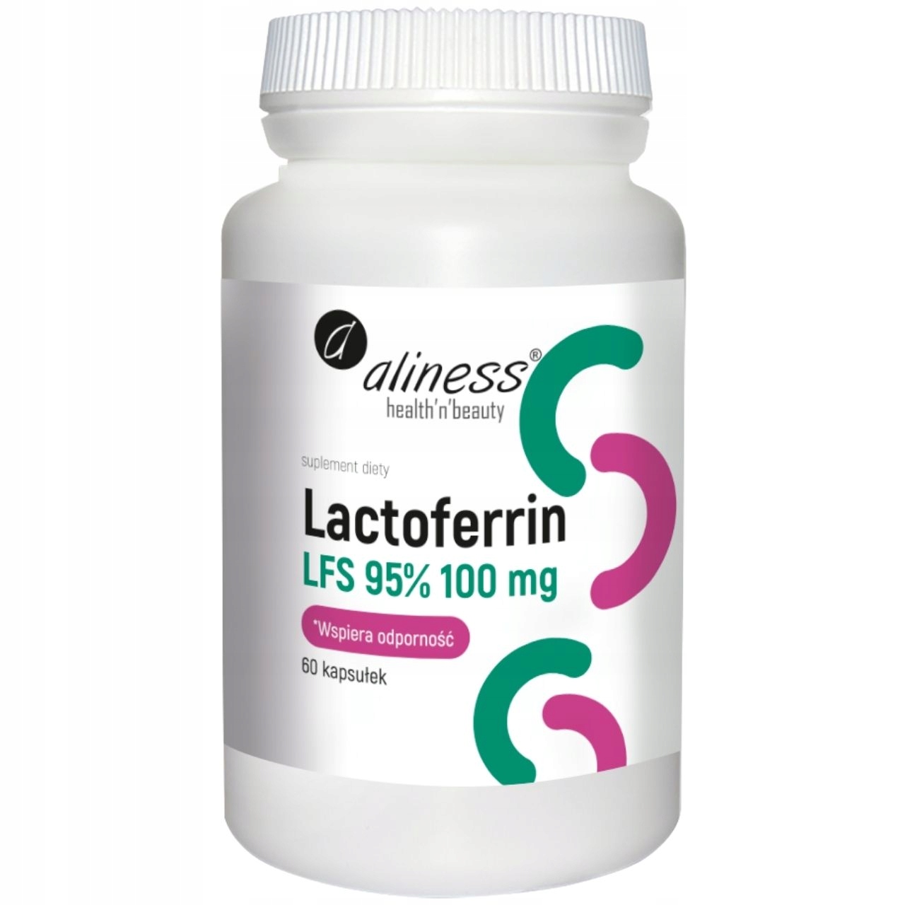 Aliness Lactoferrin Lfs 90% 100 mg 60 kapsułek