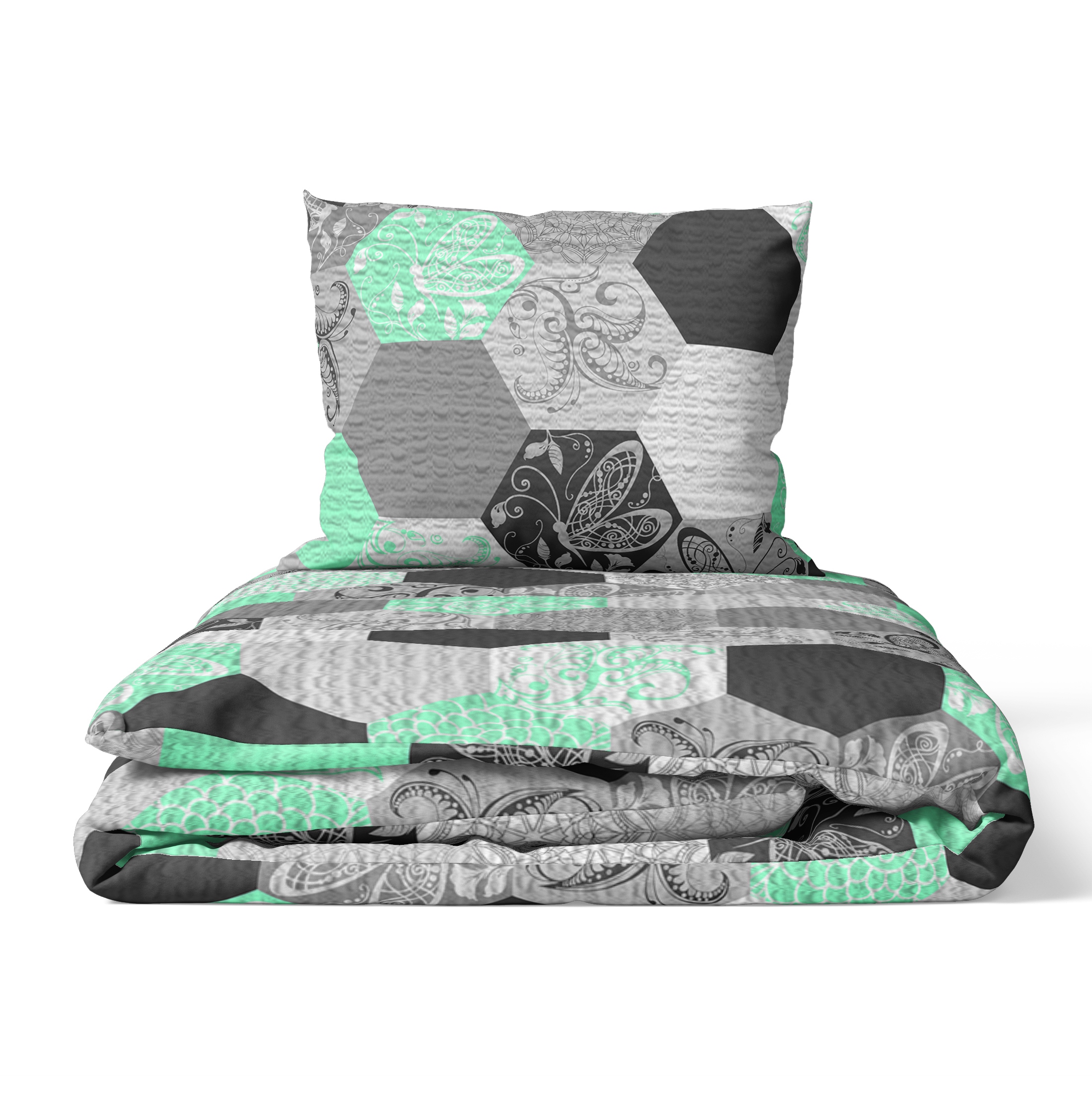 Krepové Povlečení 160x200 Povlak 70x80 Hrubá Polská Bavlna Medové plátky