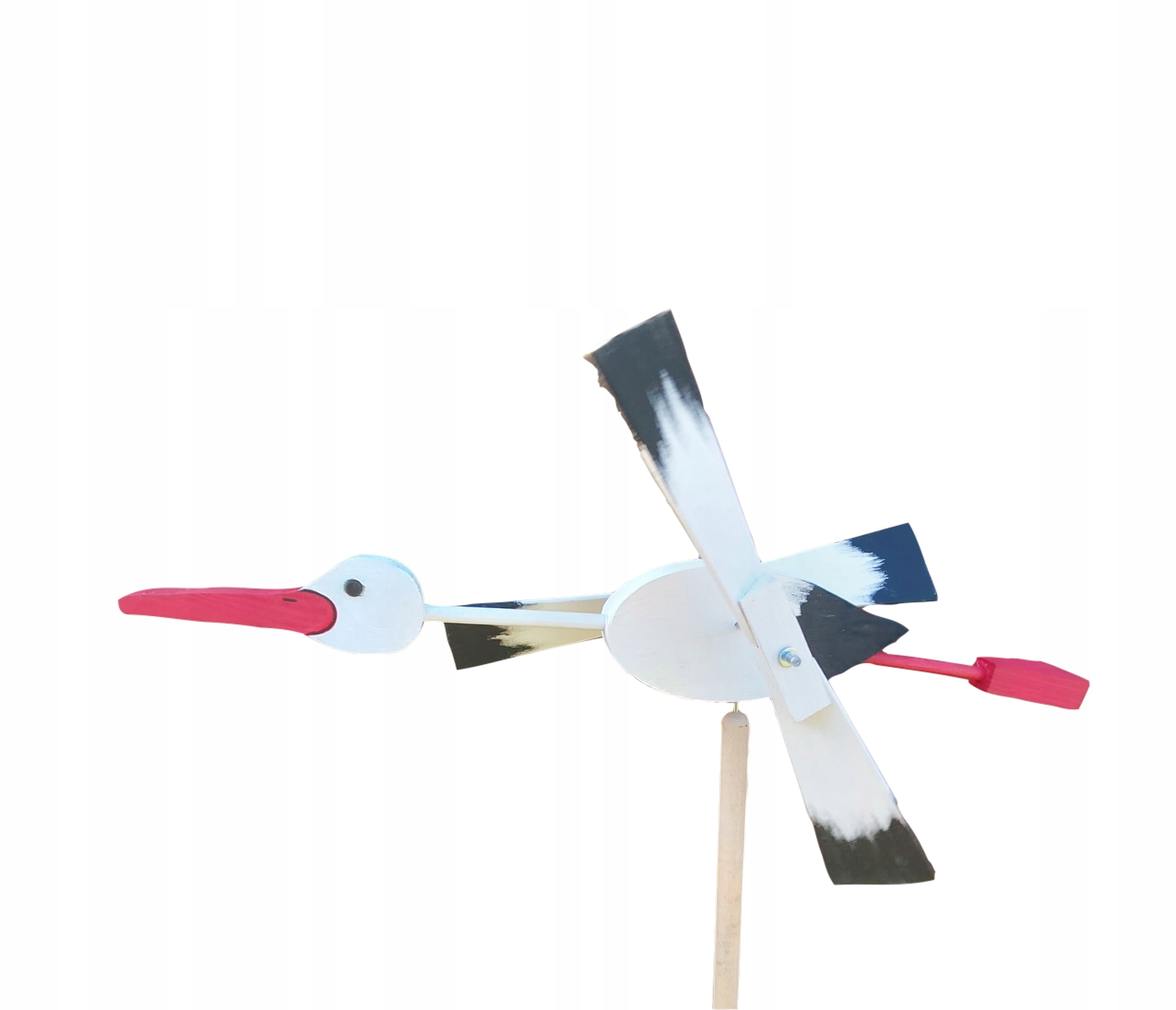 

Wiatrak ogrodowy bocian rękodzieło