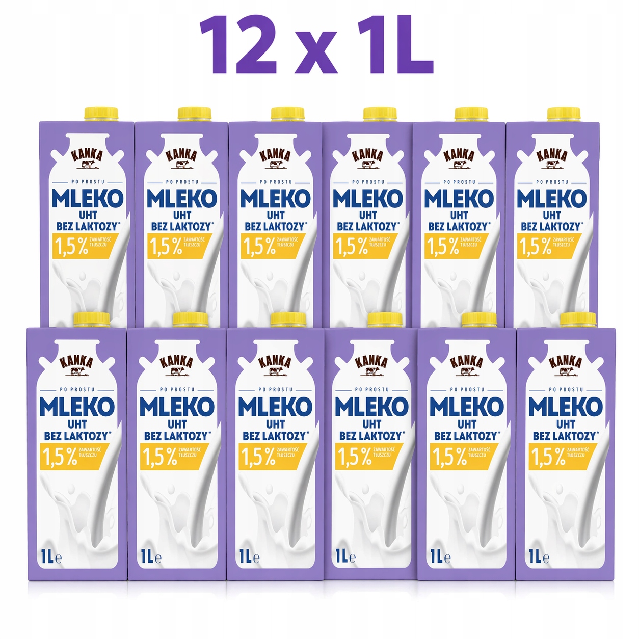 Mléko Bez Laktózy 12x1L Kanka 1,5% Lehce Stravitelné Set