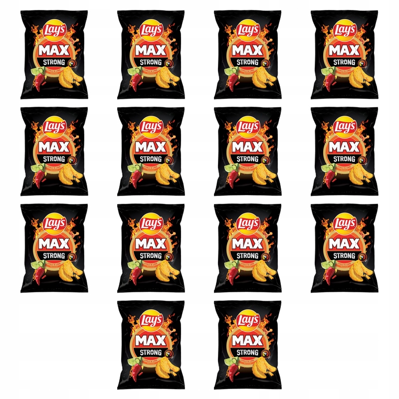 Lay's Max Strong Chilli&amp;Lime 250g X14