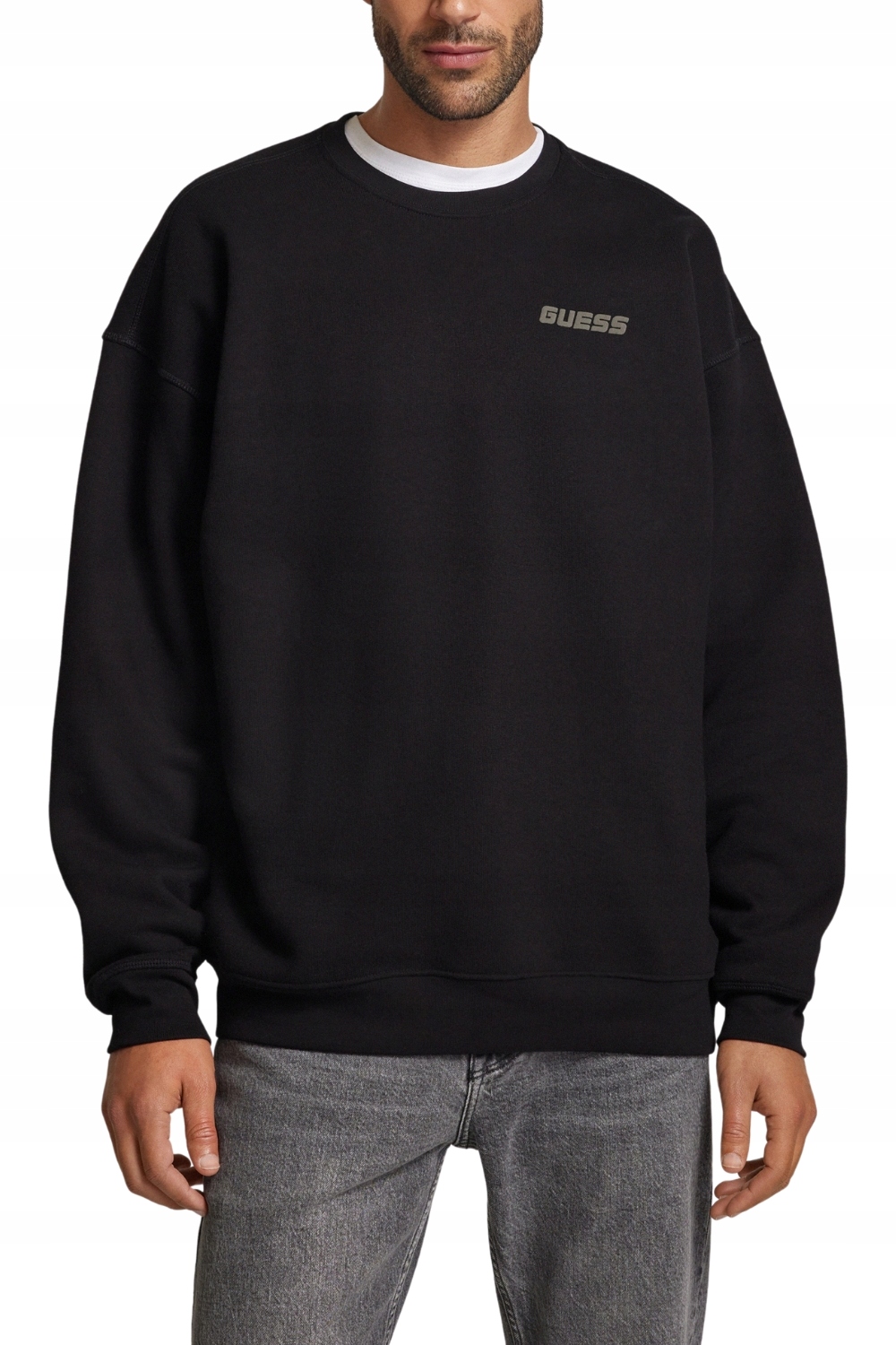 Guess Černá pánská mikina Emis Cn XXL