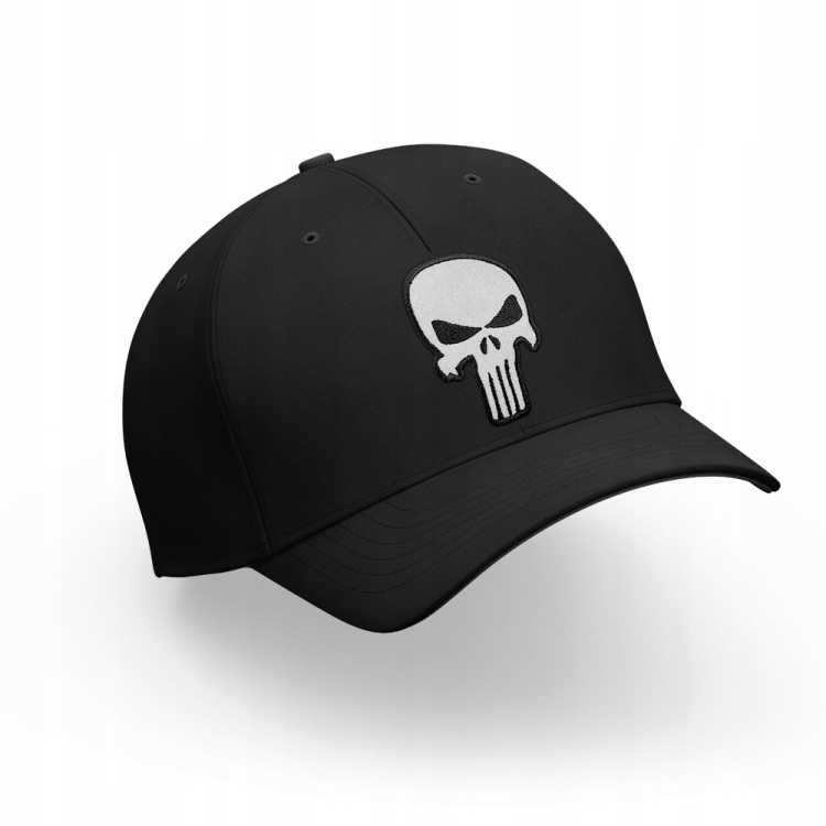 

Czapka z daszkiem punisher czarna haftowana Czacha