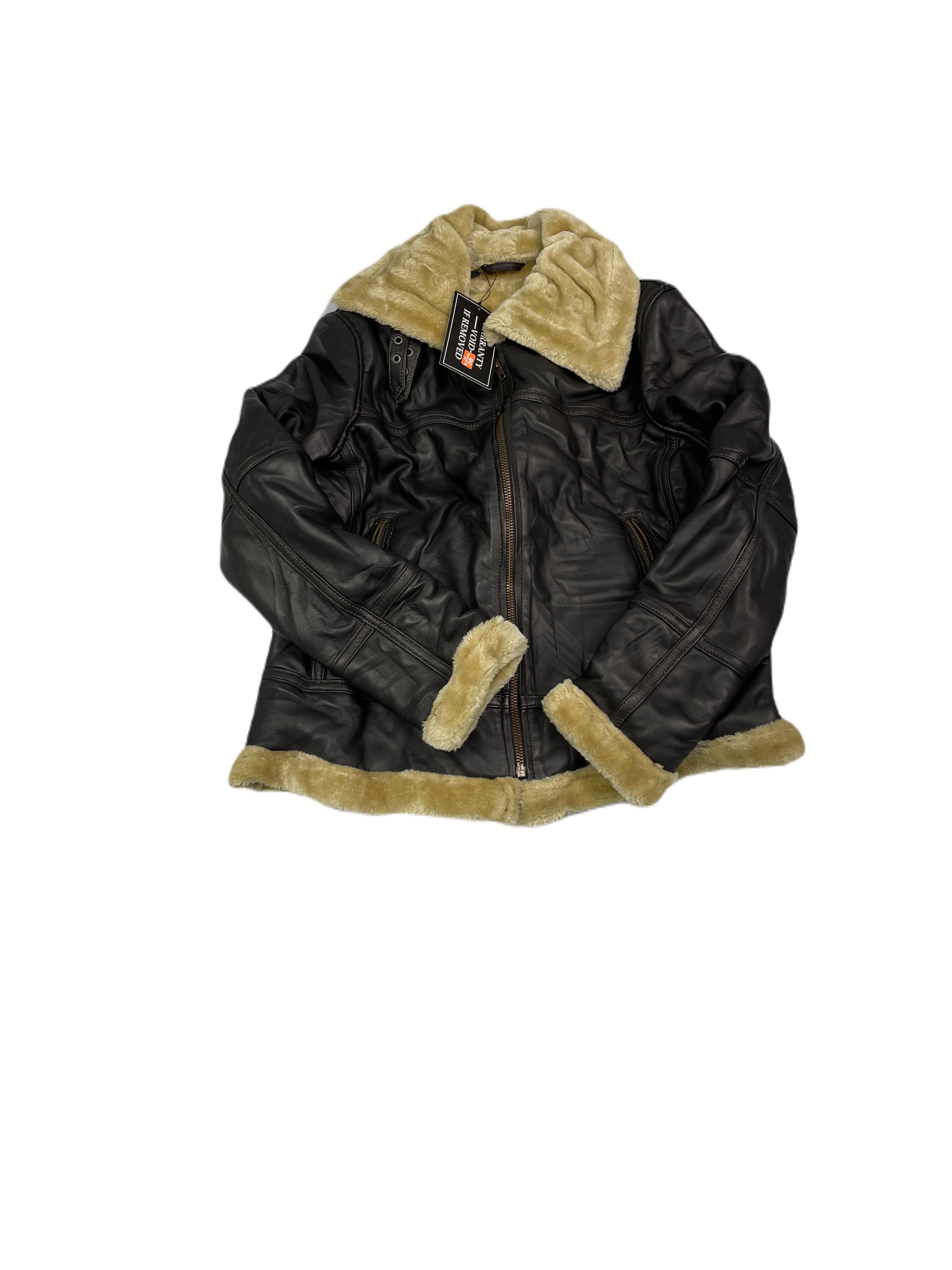 Dámská hnědá kožená bunda Real Leather XXL