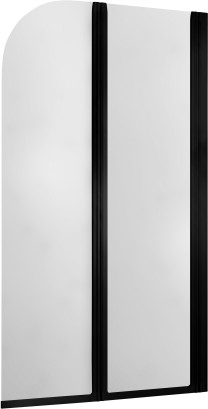 Parawan nawannowy Modern 1, 2-elementowy, 810-820 mm, czarne szkło hartowan