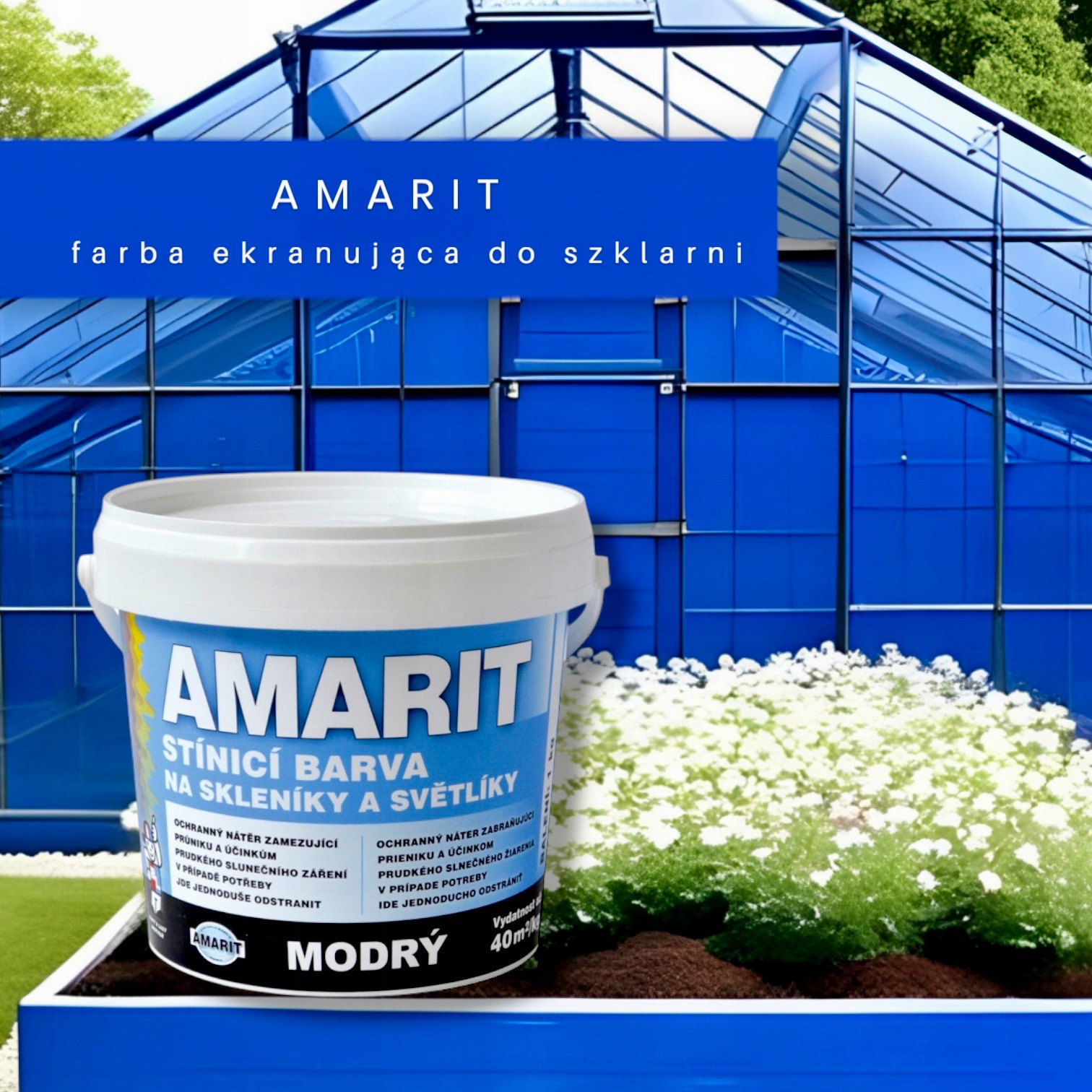 Farba ekranująca do szklarni Amarit 5 kg