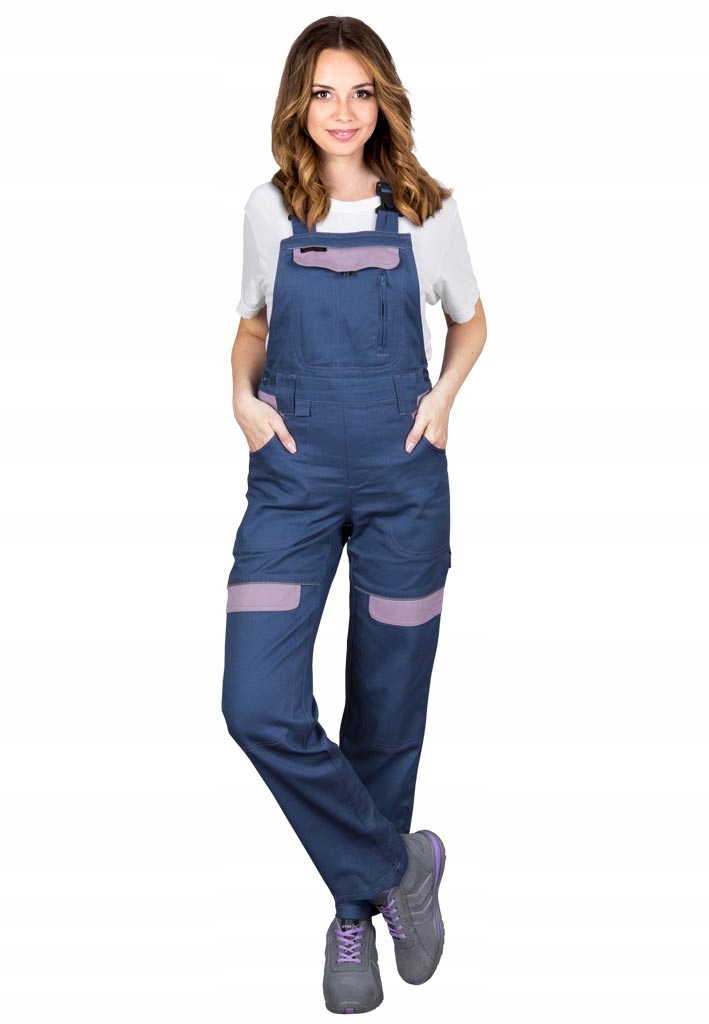 Damskie spodnie robocze ogrodniczki dla kobiety bawełna 100% r. 48