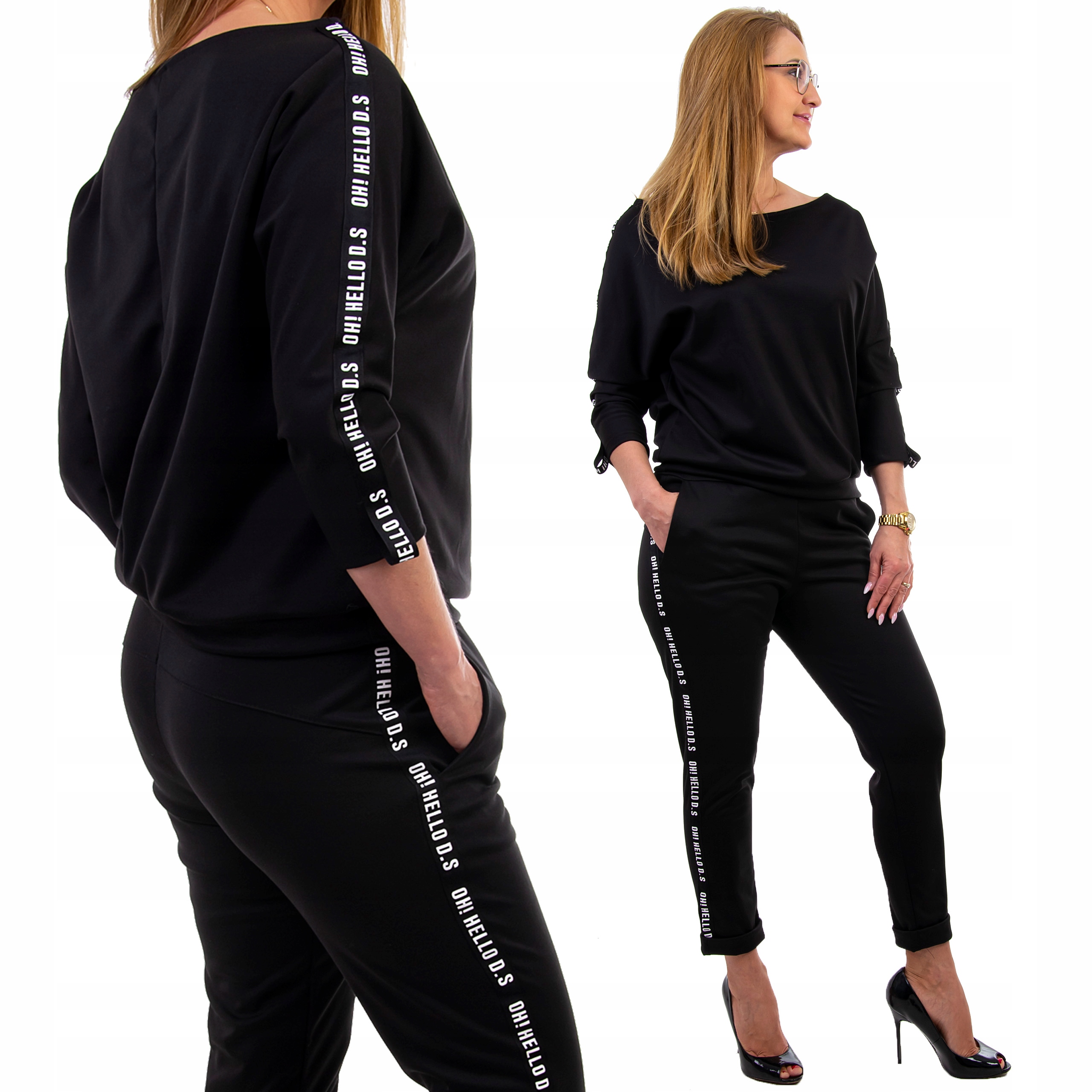 

Z149 Komplet Dres Lamówka Lampas Czarny r 40