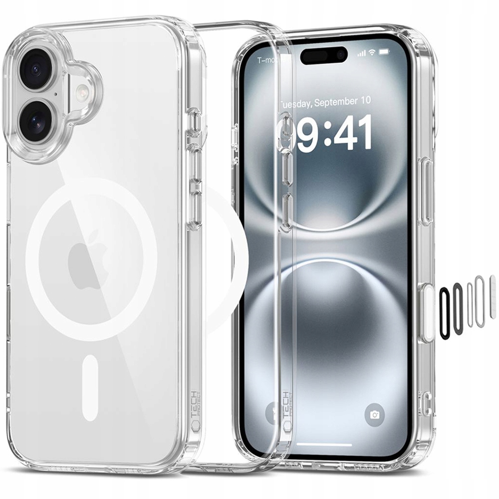 Tech- Protect Flexair Hybrid Cc MagSafe iPhone 16 Clear Tech- Protect