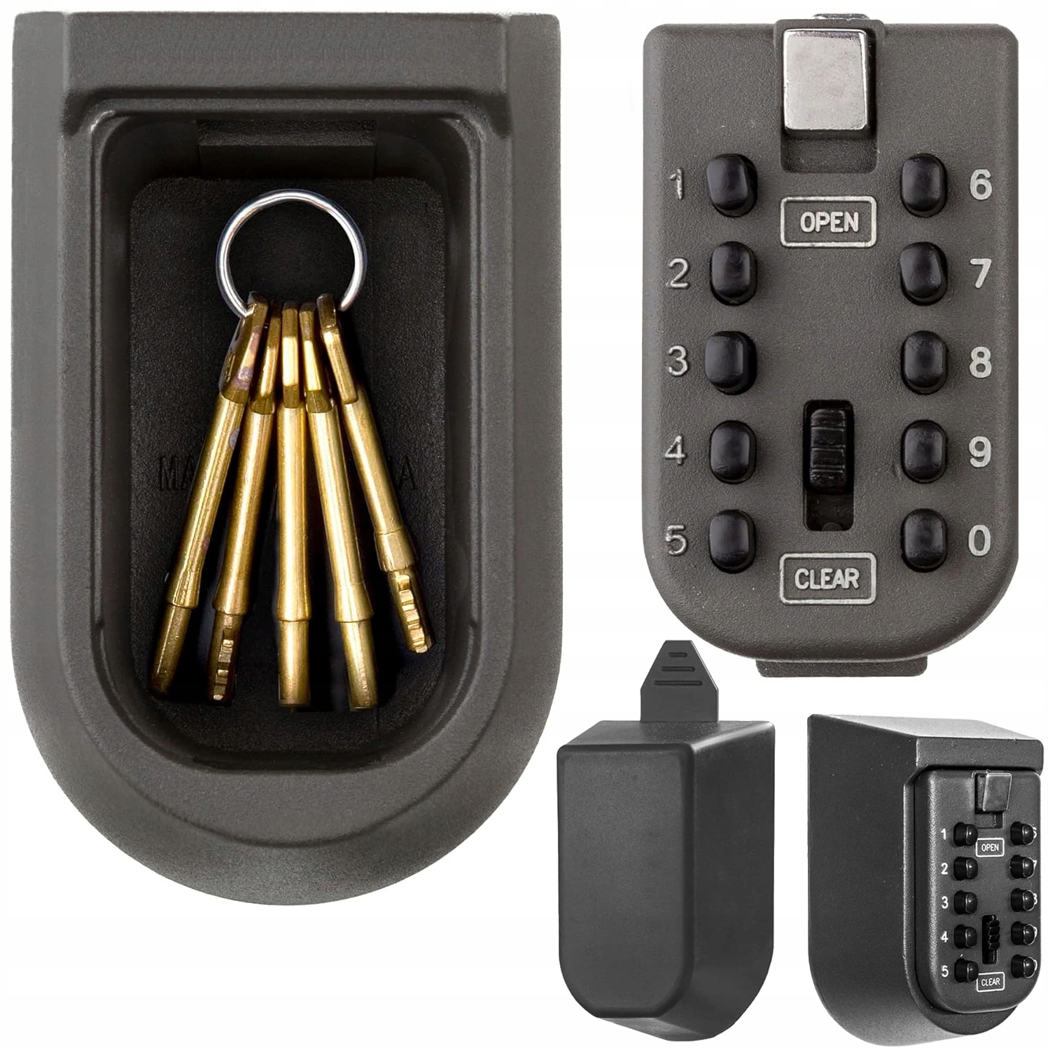 Metalowy Sejf Skrzynka Kasetka Na Klucze Szyfr Kod Skrytka Zewnętrzna Mocna