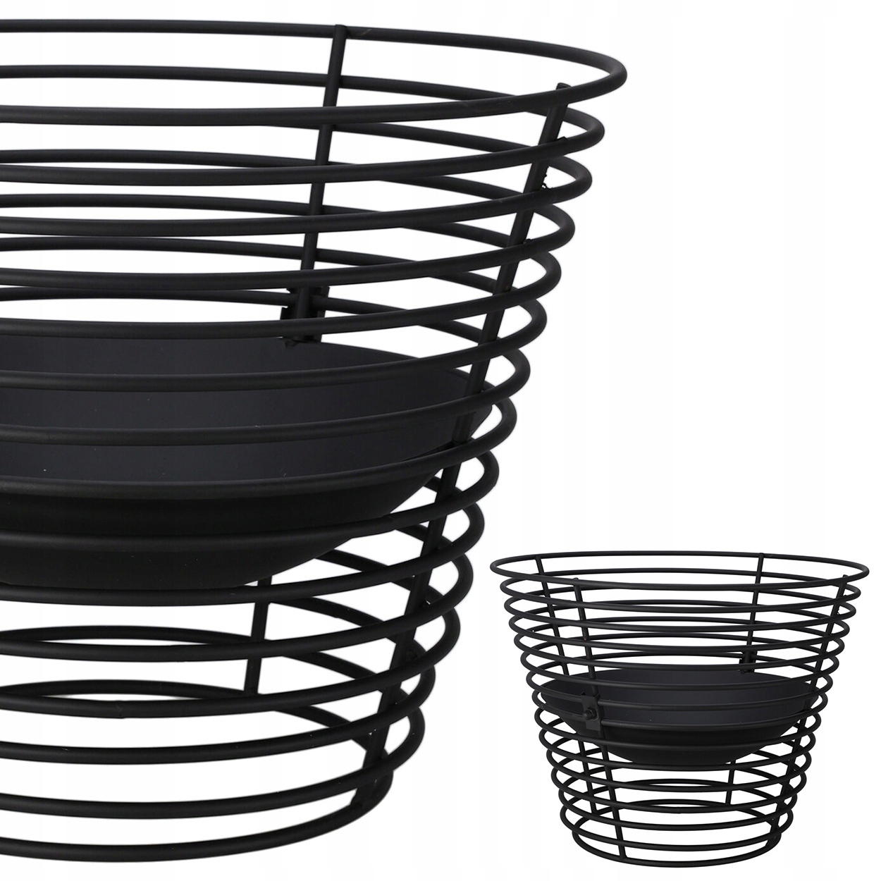 Ohnisko Do Záhrady, čierne kovové, h40 cm, moderný dizajn, korčekové