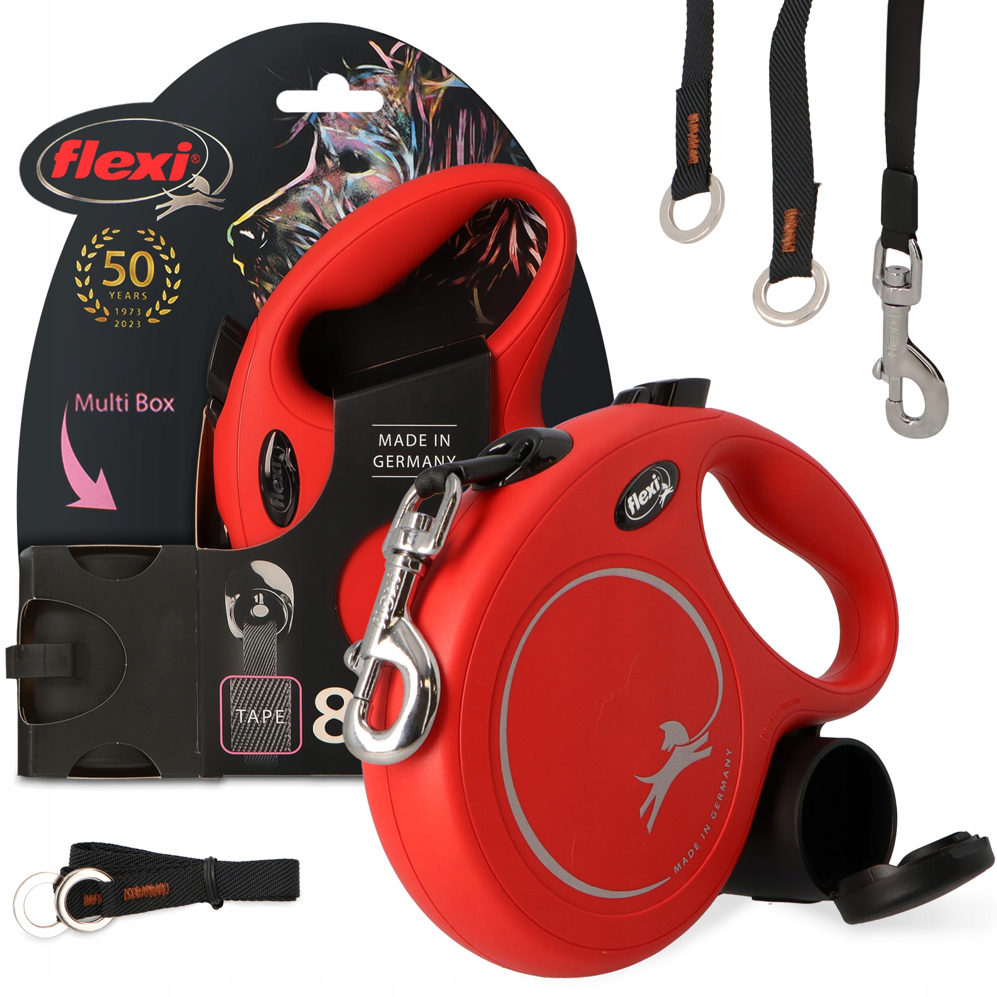 Levně Vodítko Automatická Psa 8 m Páska Nádoba sáčky na psí exkrementy Multi 3O