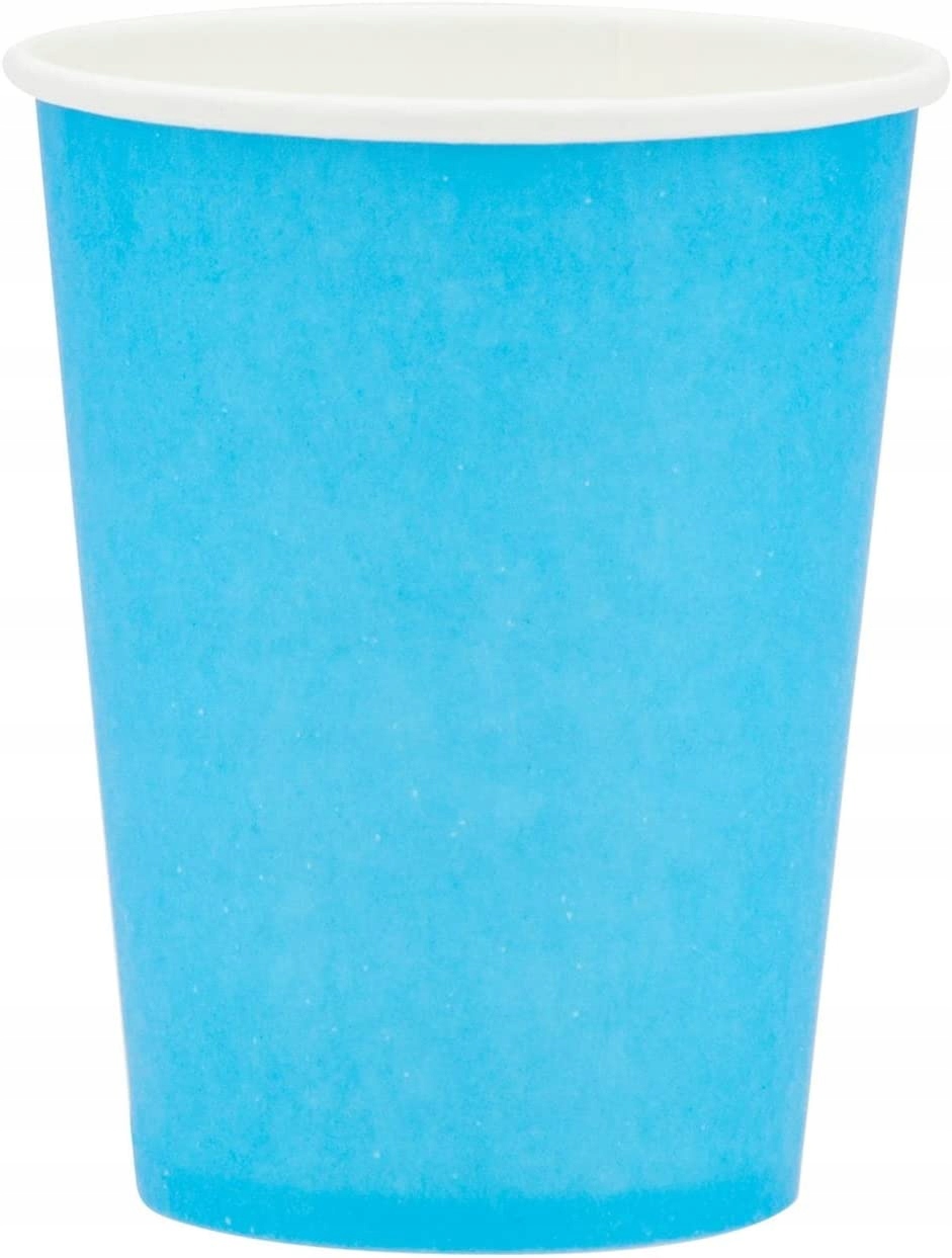 Kubeczki papierowe NIEBIESKIE 6 szt 250ml urodziny