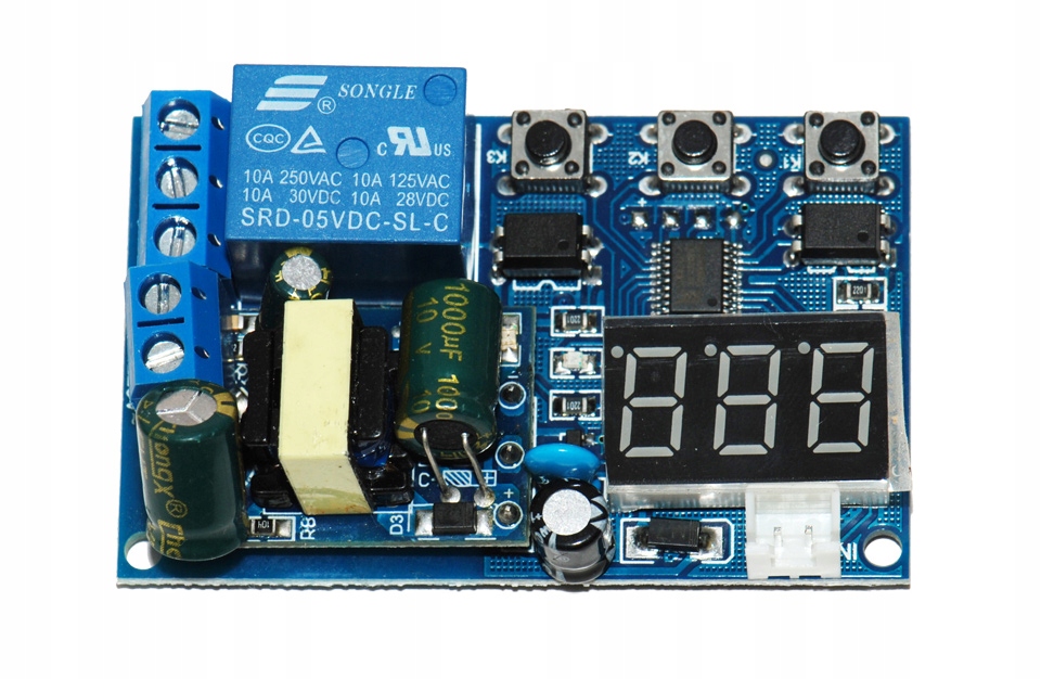 

Przekaźnik czasowy zasilany 230V czas do 999 minut