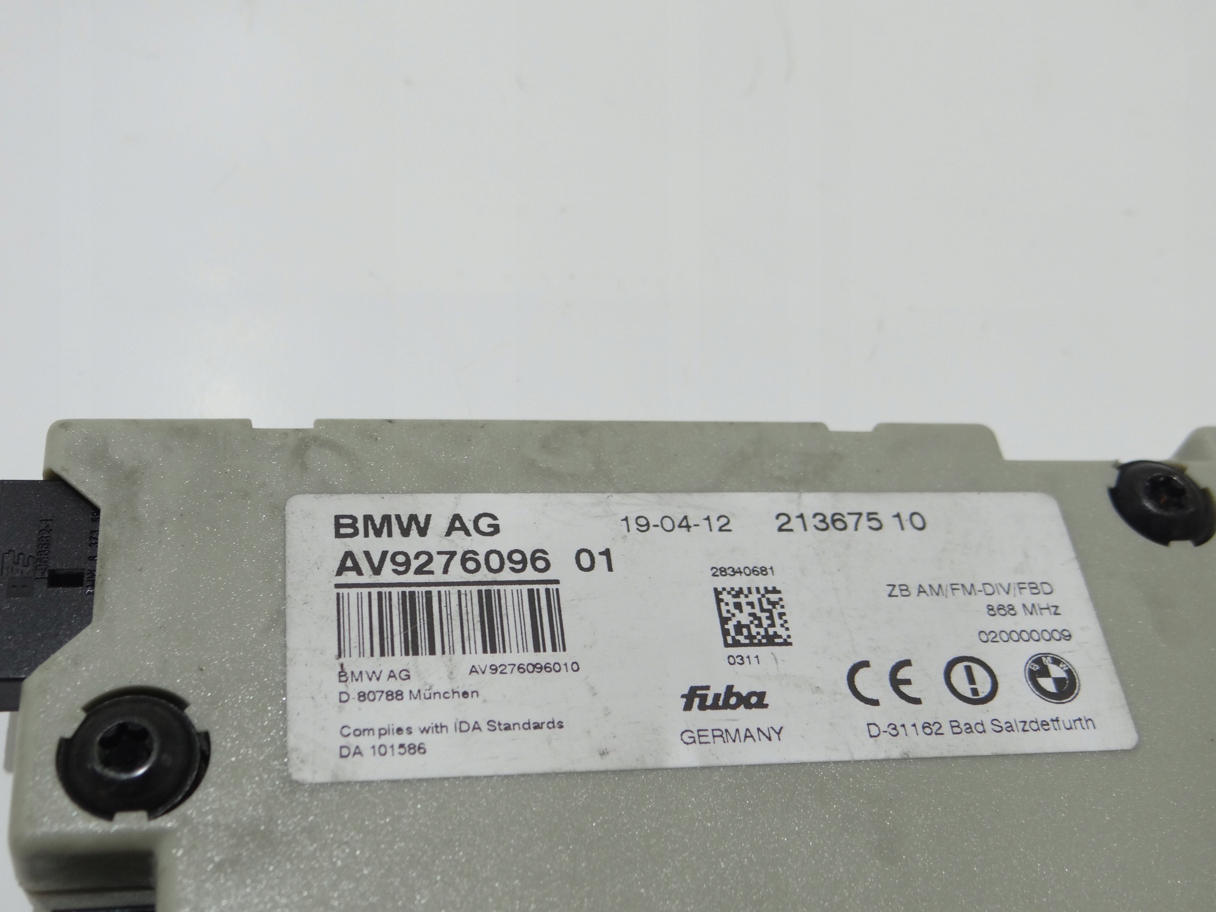amplifier DIVERSITY BMW F10 9276096