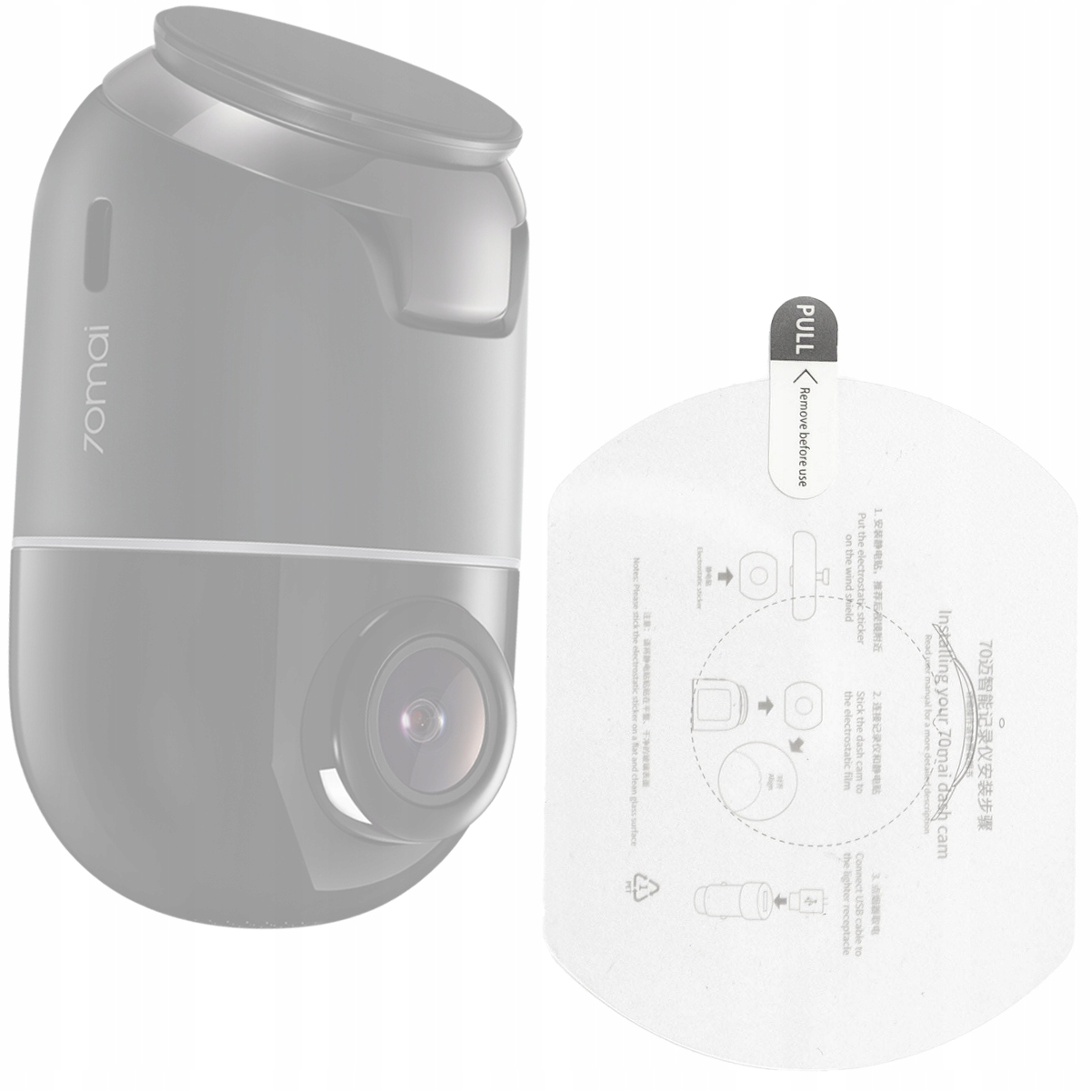 Naklejka Elektrostatyczna do kamer 70mai X200 Omni