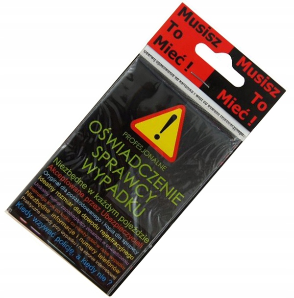 GOTOWE OŚWIADCZENIE SPRAWCY WYPADKU KOLIZJI KRK FV