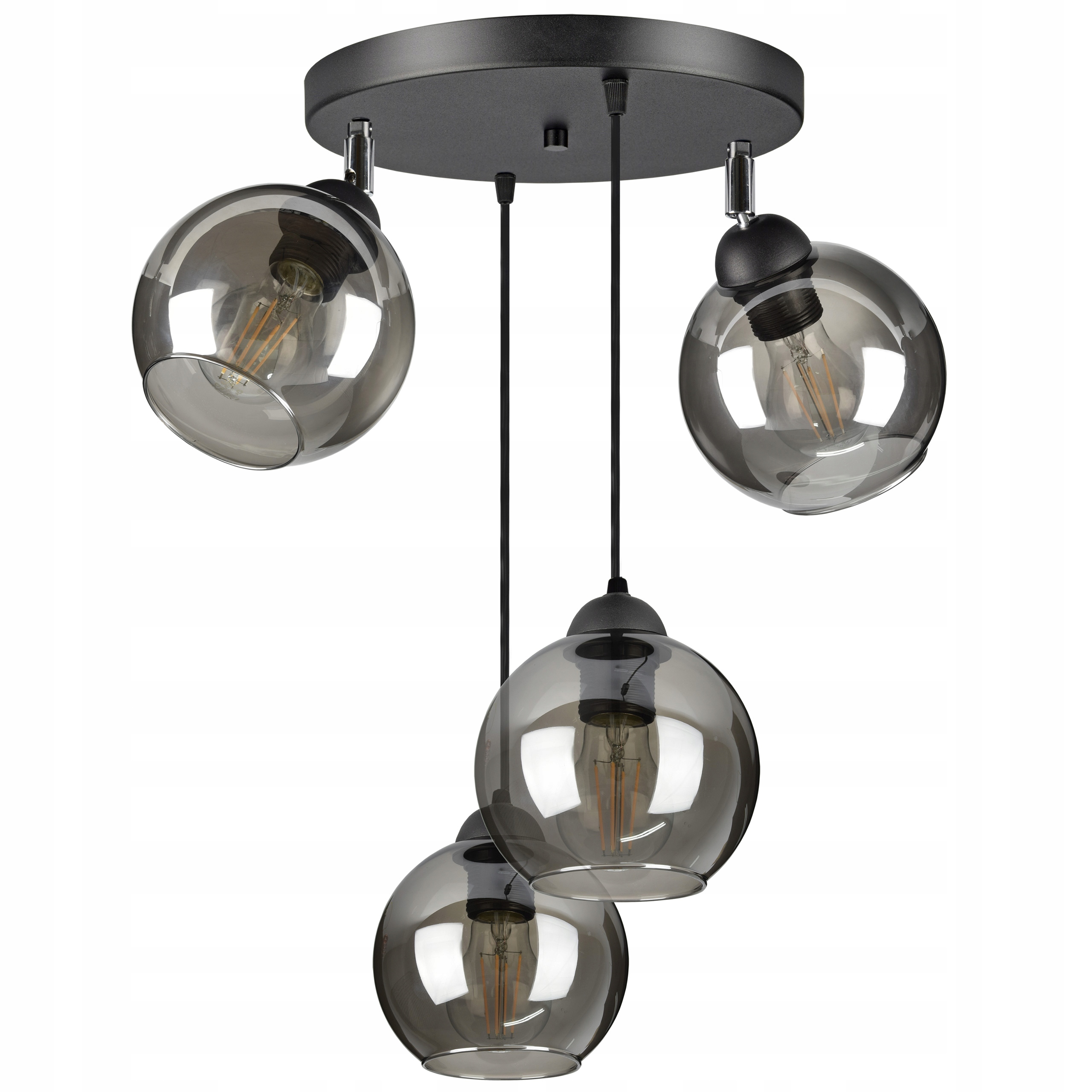 

Szklana Lampa Wisząca Sufitowa Żyrandol Kule Led