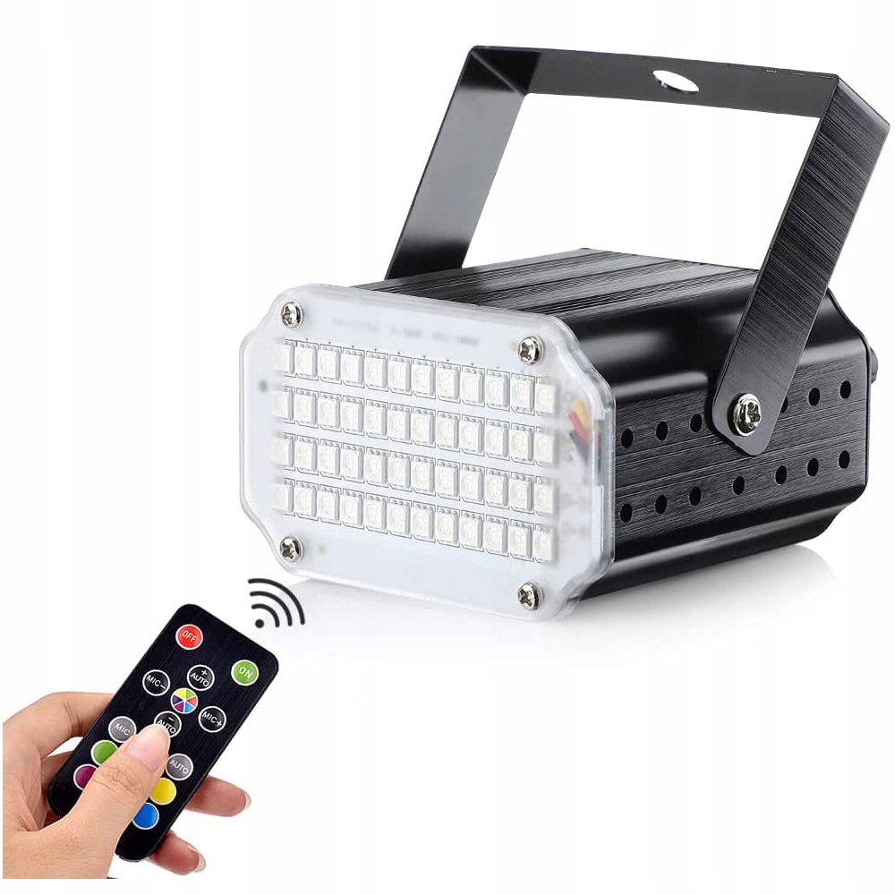 ŚWIATŁA DYSKOTEKOWE DLA DJ-A AKTYWOWANE DŹWIĘKIEM ŚWIATŁO STROBOSKOPOWE Stan opakowania oryginalne