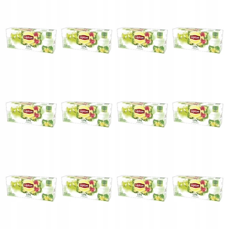 Lipton Čaj Lipa s malinami 20 sáčků X12