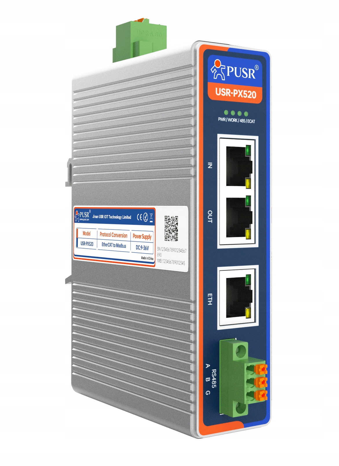 Převodník protokolů EtherCat Slave na Modbus Tcp/rtu RS485 USR-PX520