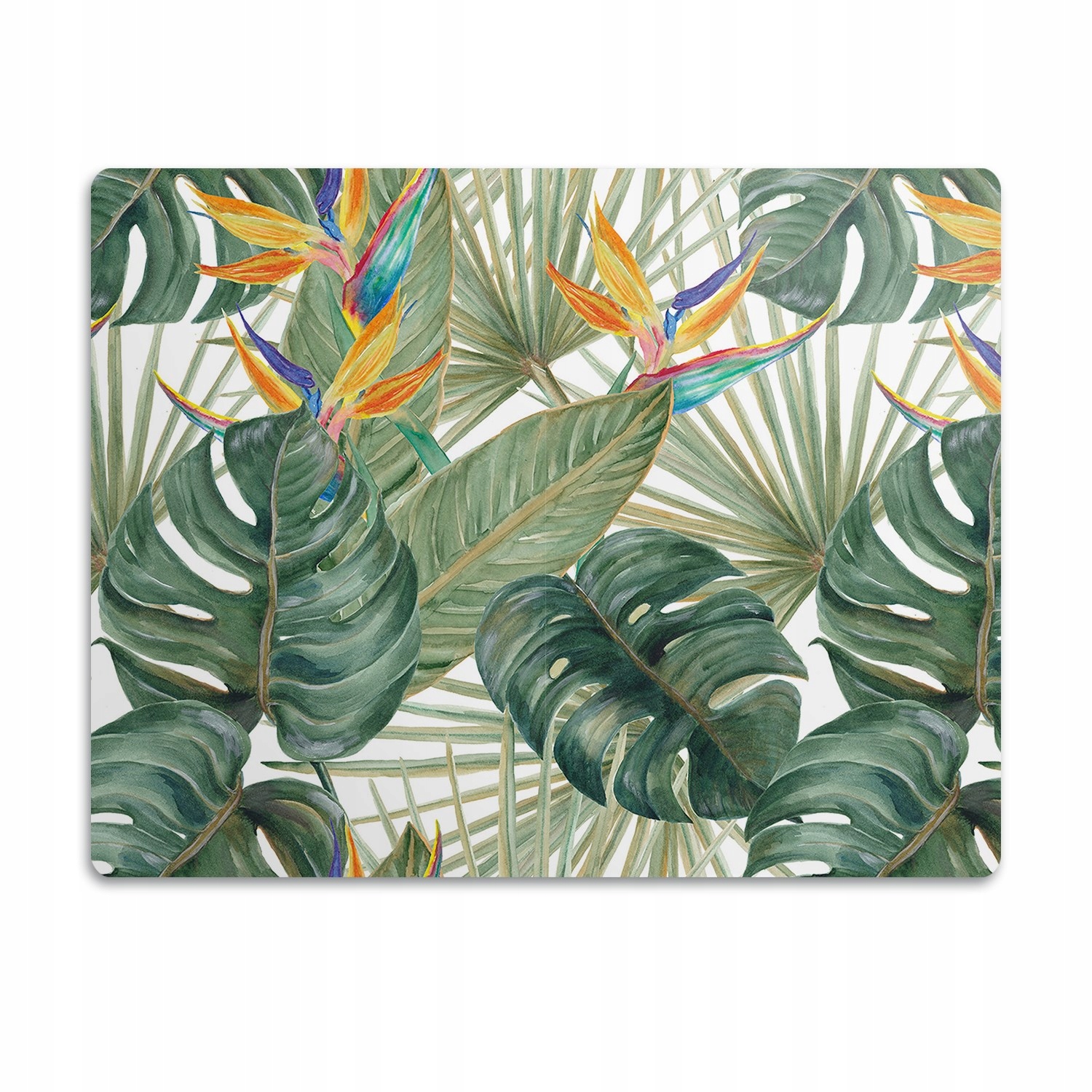 Levně Voděodolná podložka pod misku Namalované listy 60x40