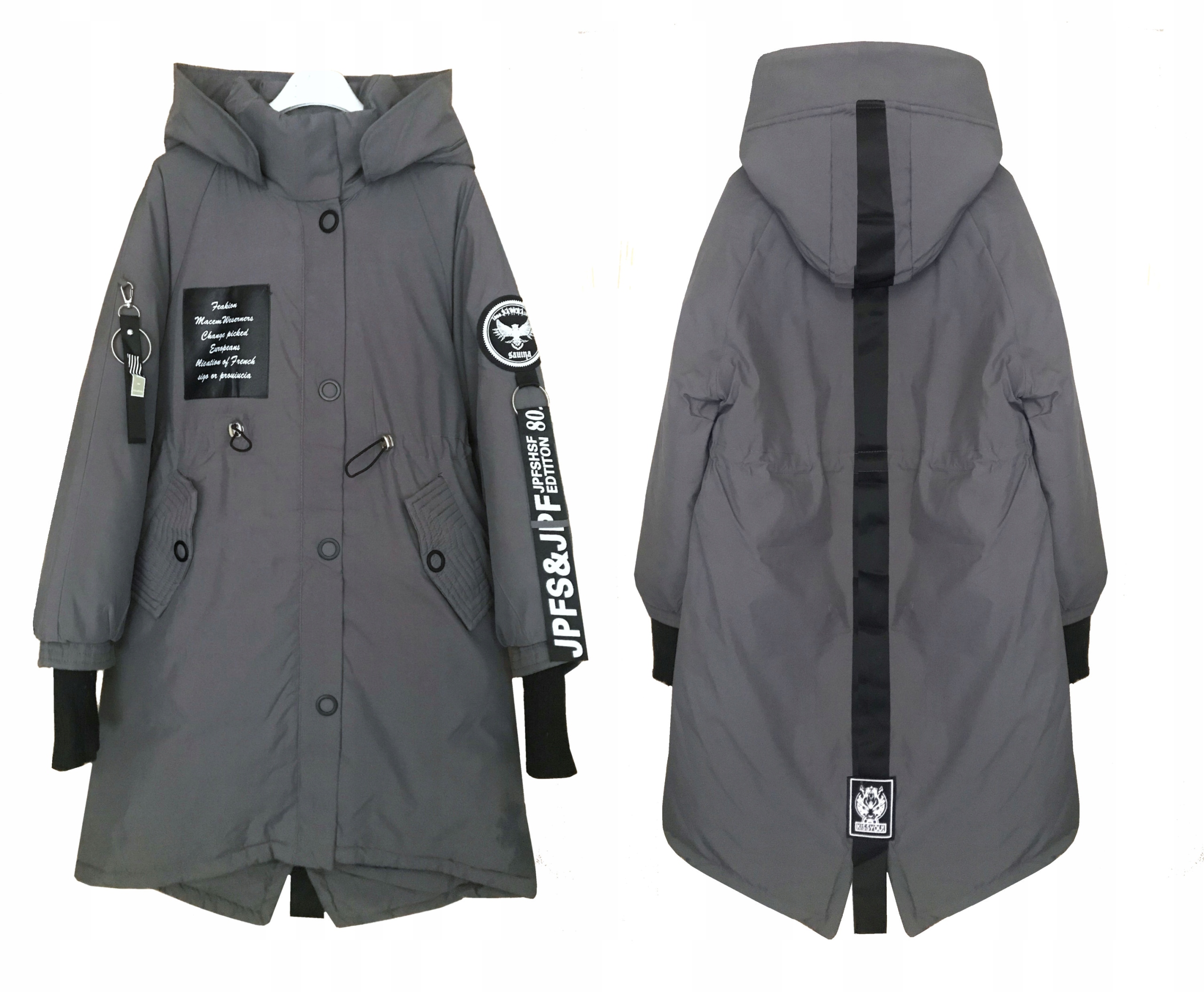 

Parka Kaptur zimowa Ocieplana długa 3WIL szara XXL